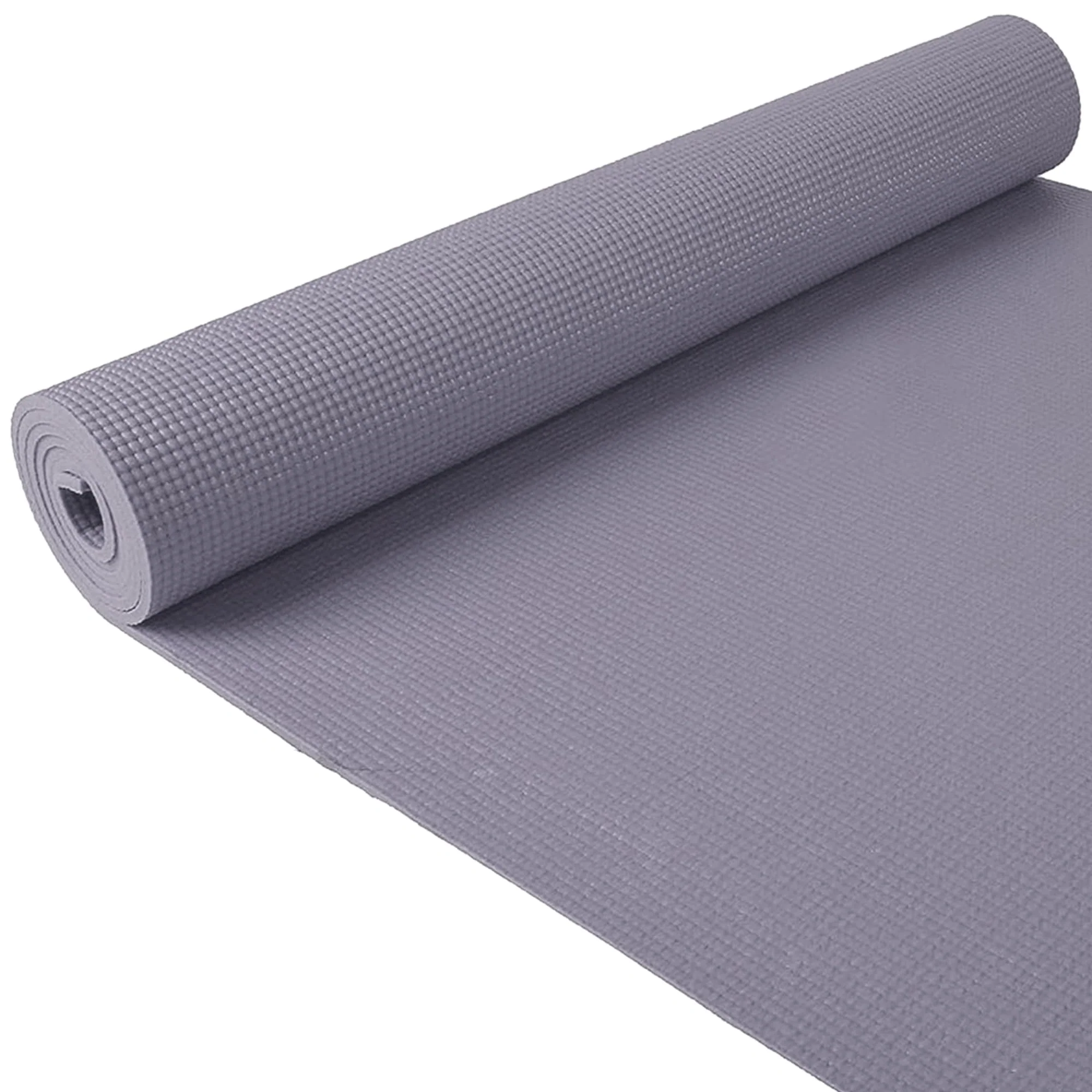 Fitvids 1/4-Inch High Density Thick Non Slip Yoga Mat with Knee Pad and Carrying Strap for Workout, Pilates, Gym Home Exercise, Grey - Image 4