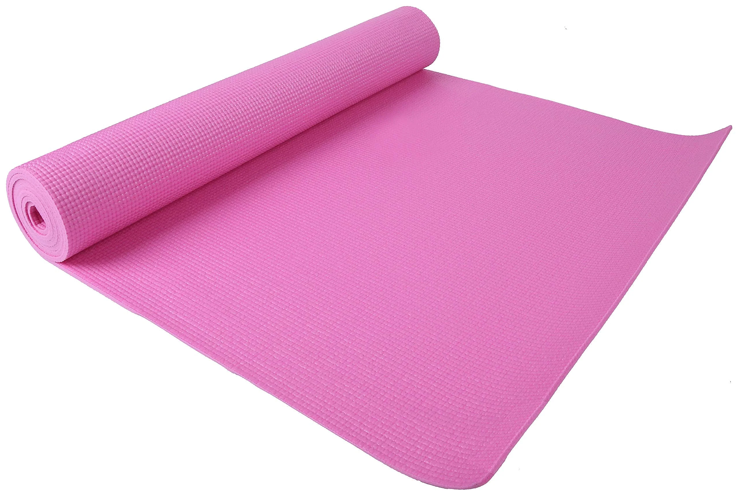 Fitvids 1/4-Inch High Density Thick Non Slip Yoga Mat with Knee Pad and Carrying Strap for Workout, Pilates, Gym Home Exercise, Pink - Image 4