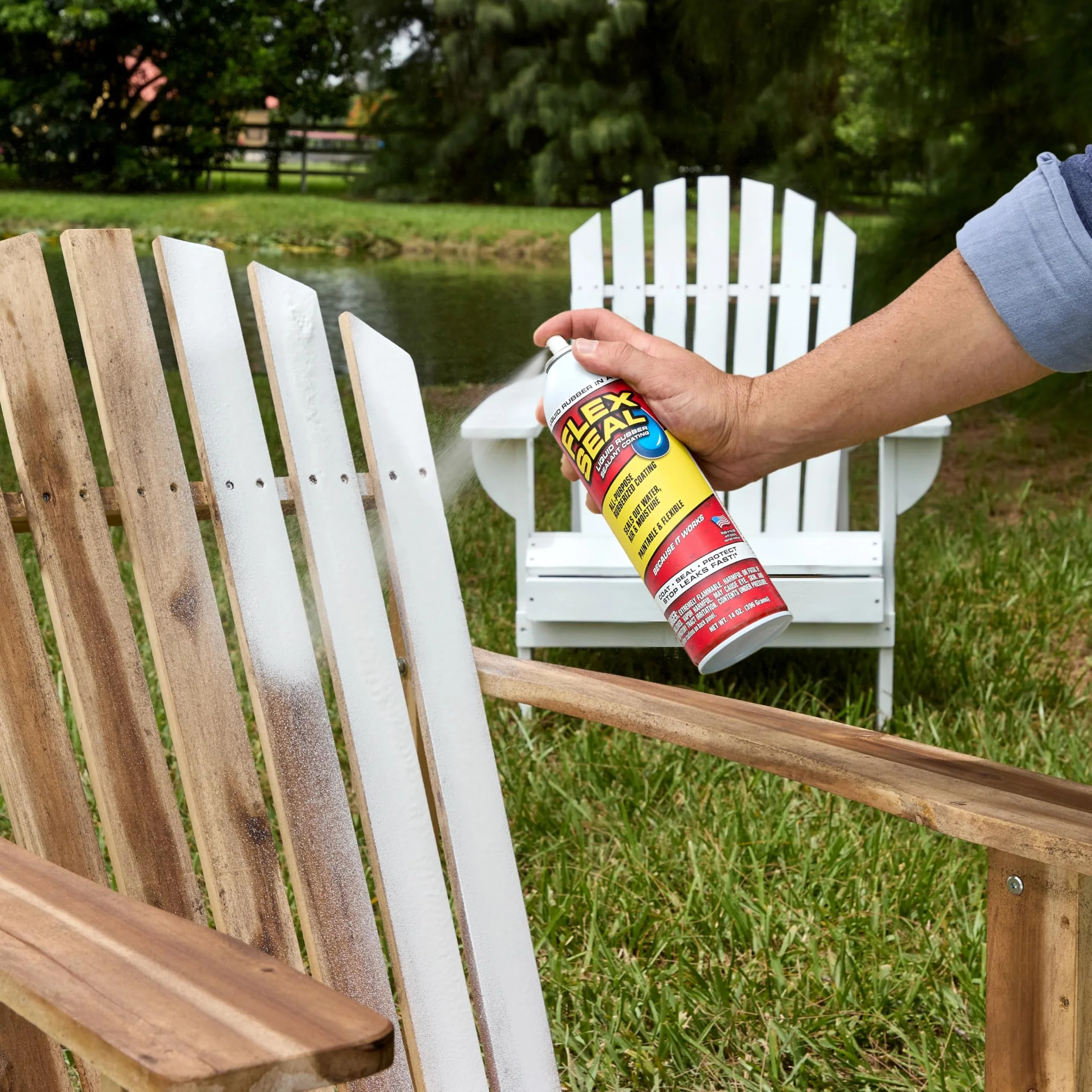 Flex Seal, 14 oz, Clear, Stop Leaks Instantly, Transparent Waterproof Rubber Spray On Sealant Coating, Perfect for Gutters, Wood, RV, Campers, Roof Repair, Skylights, Windows, and More - Image 5