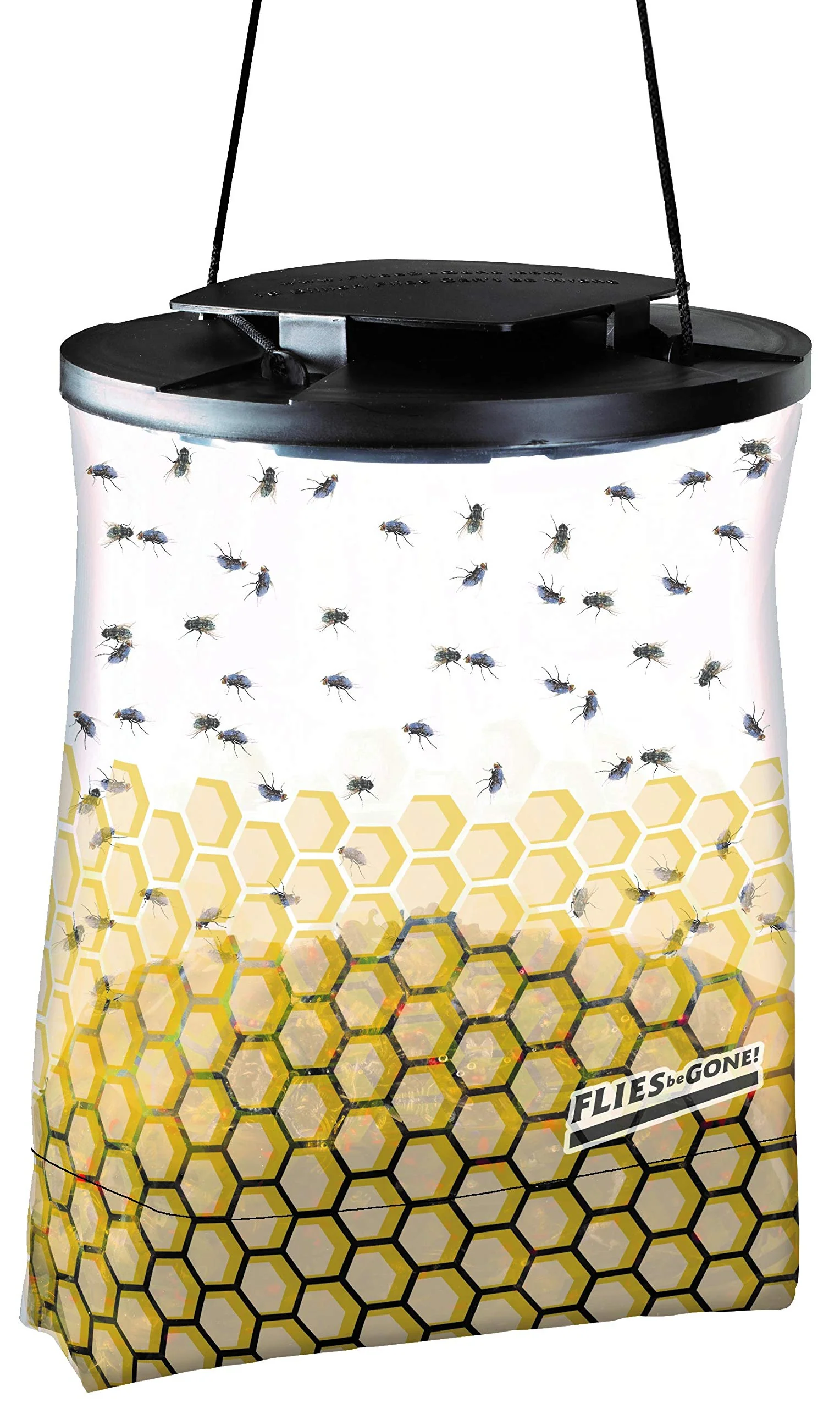 Flies Be Gone Outdoor Fly Trap - Disposable Protein-Powered Attractant Fly Catcher - Natural Attractant Trap for Patios, Ranches. Easy to Use Outdoor Traps, Helps Manage Fly Populations Outdoors - Image 7