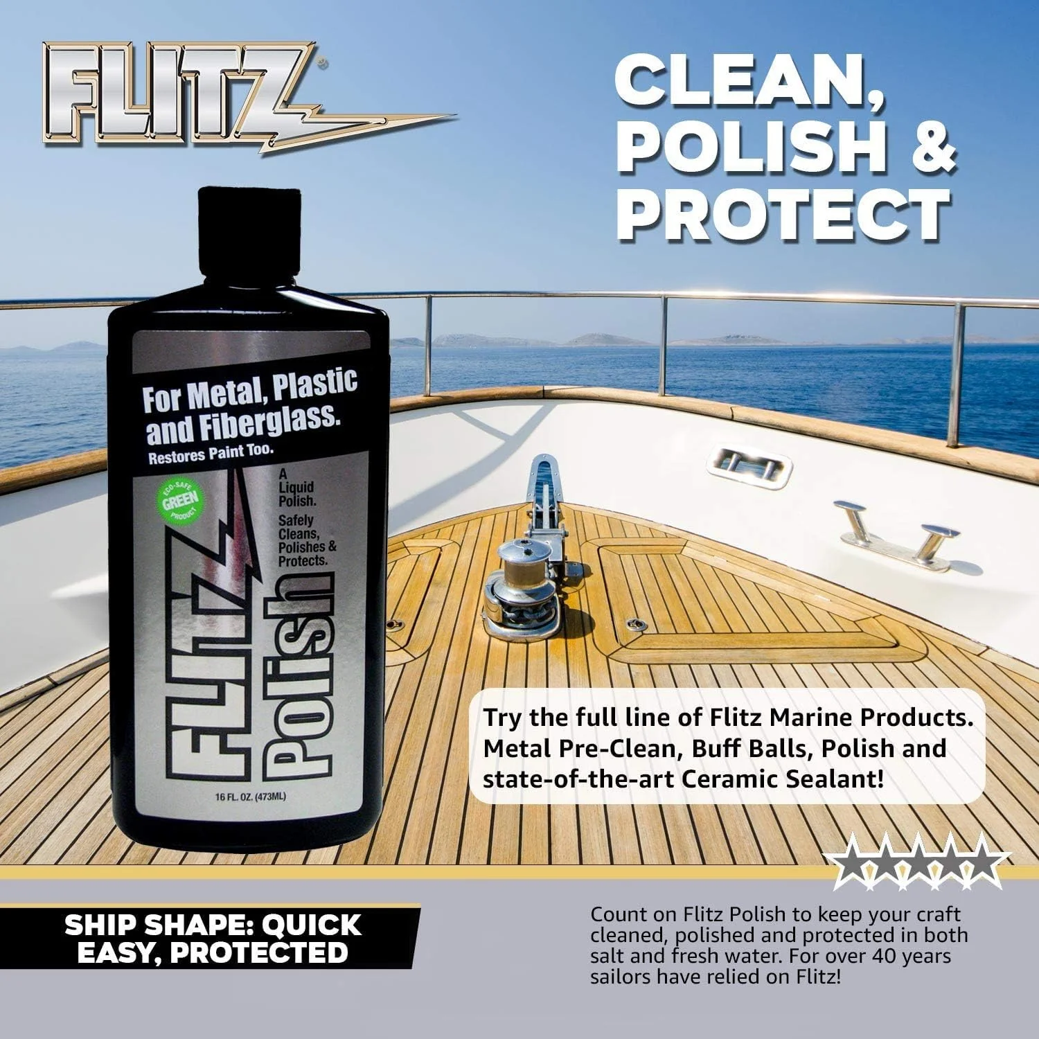 Flitz Multi Purpose Metal Polish Liquid - 3.4oz Bottle of USA-Made Tarnish Remover - For Aluminum, Chrome, Brass, Nickel, Silver - Non-Abrasive Metal Cleaner and Polish, Restorer (12 Pack) - Image 6