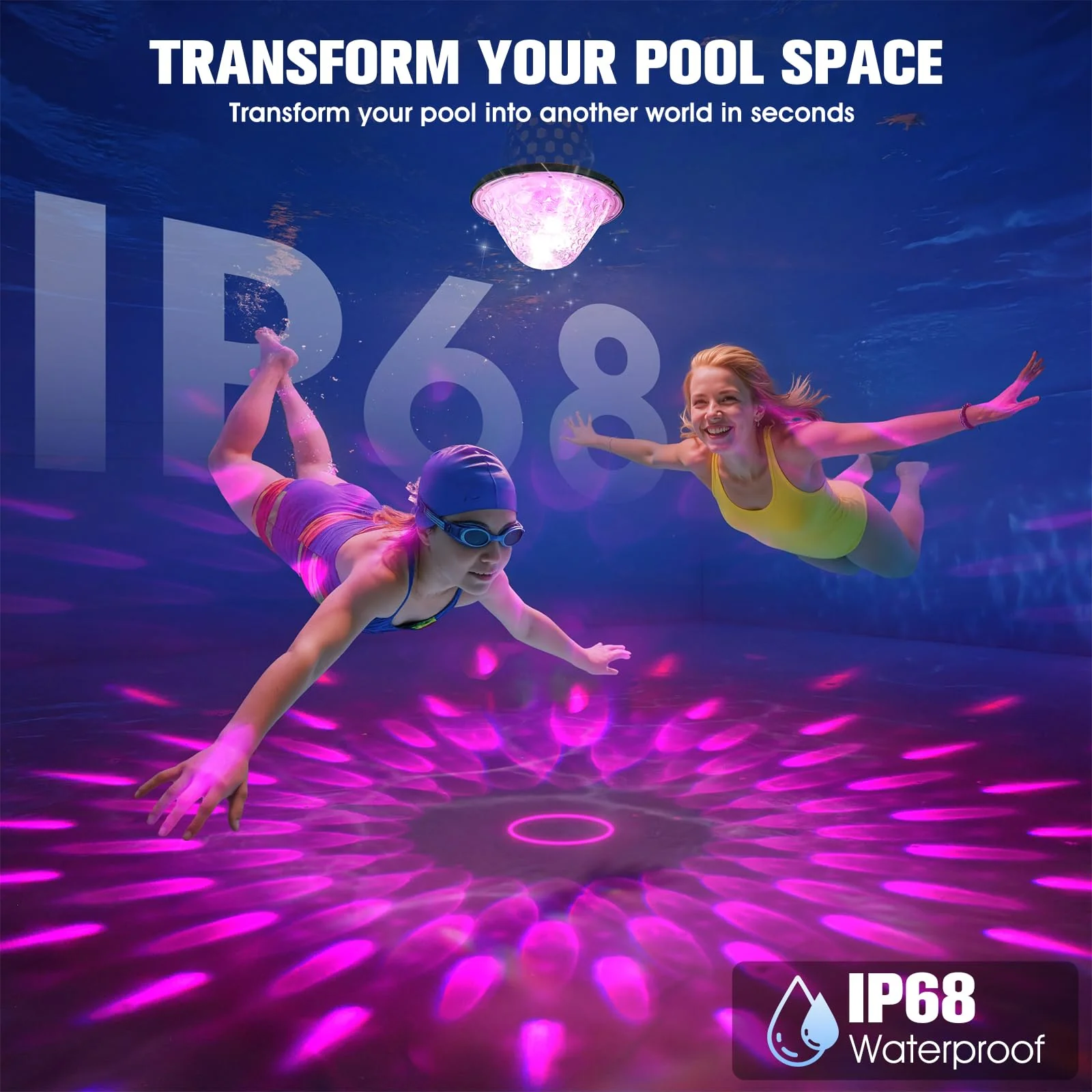 Floating Pool Lights,2026 Upgraded Solar Powered Pool Lights that Float,Flickering Flame Floating Solar Lights for Pool Lighting,Hangable IP68 Waterproof Swimming LED Pool Lights for Party,Outdoor-1PC - Image 4