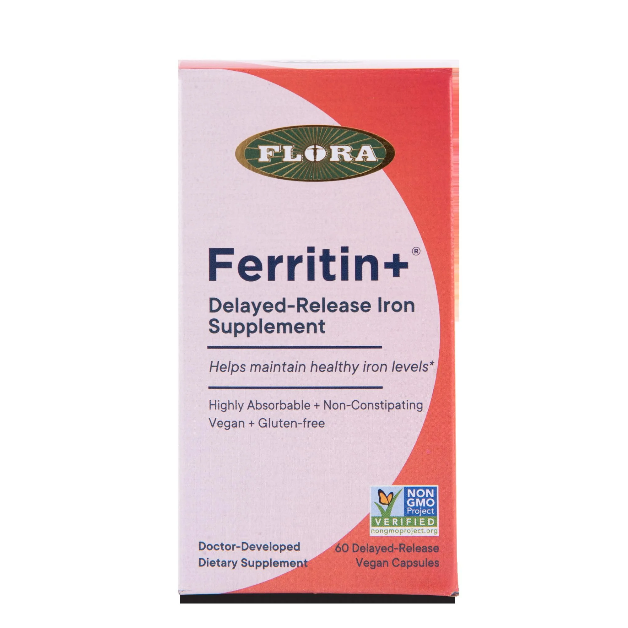 Flora Ferritin+ Delayed-Release Iron Supplement - Plant-Based Iron Supplement - Blood Cell & Energy Support - Vegan & Gluten-Free - Amber Glass Bottle - 60 Vegan Capsules - Image 5