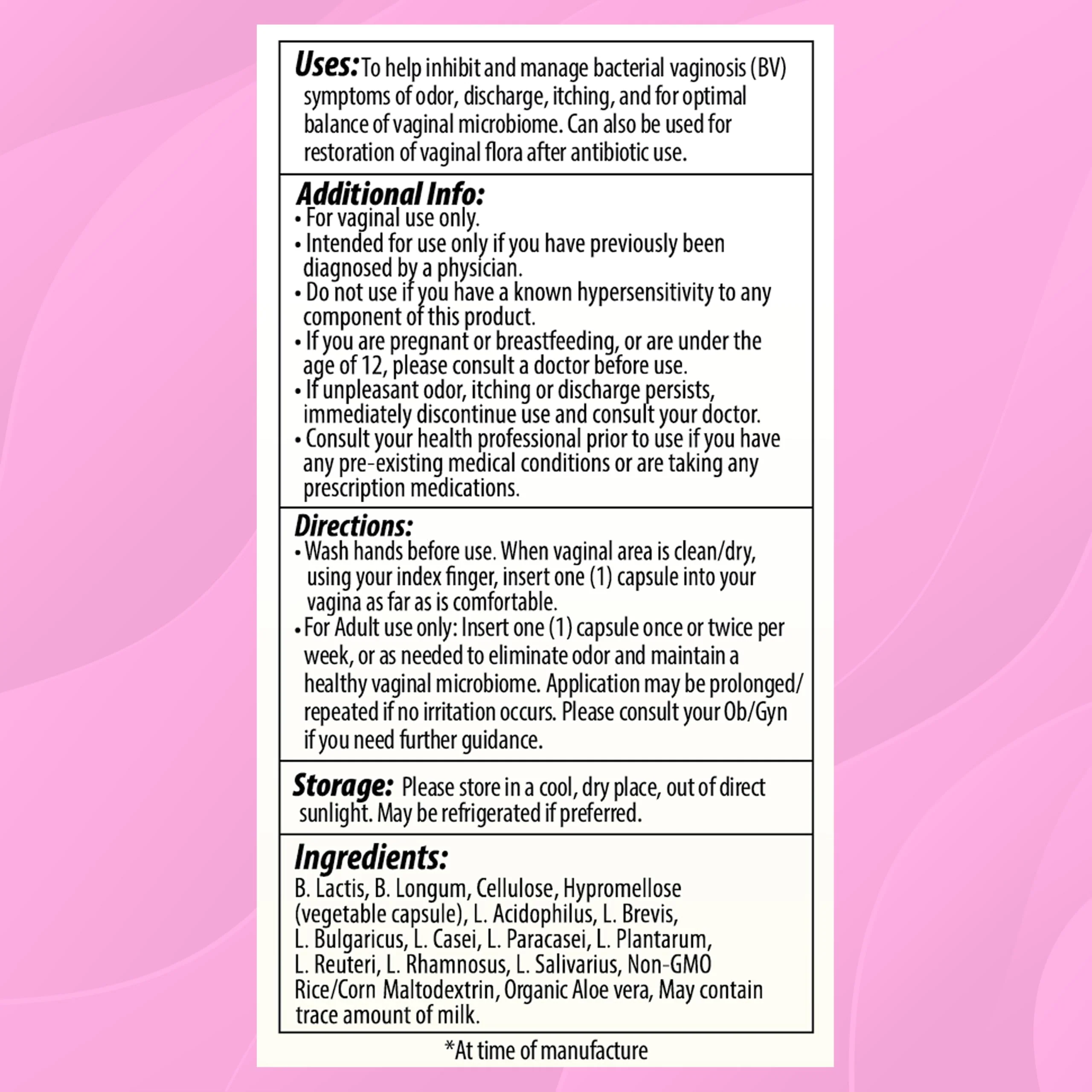 FLORAFEMME - pH Vaginal Probiotics Suppository - Supports pH Balance of Yeast & Bacteria for Feminine Freshness. Supports Restoration of Healthy Vaginal Flora & Vaginal Odor Management - Image 5