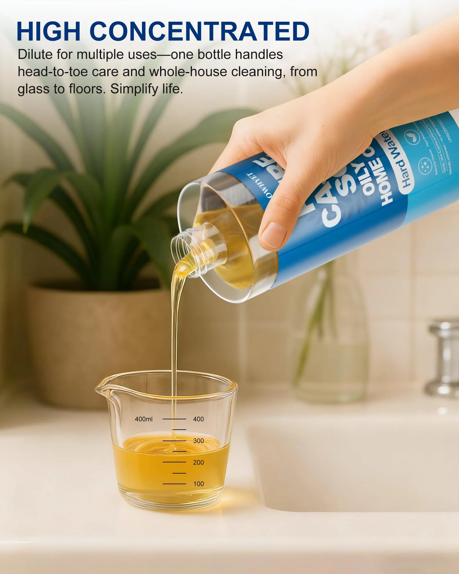 FLOWHYET Pure Castile Soap Liquid Unscented 33.8 fl oz, EWG Verified Organic Body Wash,Bath Soap Castile Liquid, Hard Water Friendly for Sensitive & Oily Skin for Body,Face, Hand, Home Cleaner 1L - Image 2