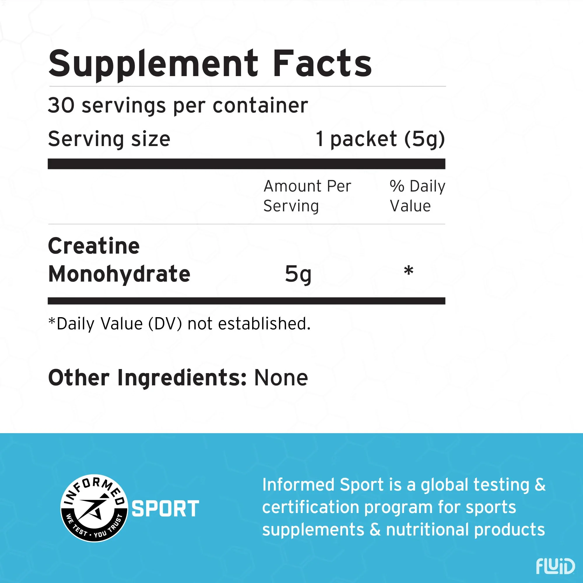 Fluid Creatine - Informed Sport Certified | Ultra-Fine Micronized 100% Creatine Monohydrate Powder | Unflavored | 5g Travel Stick Packs | 30 Servings - Image 4