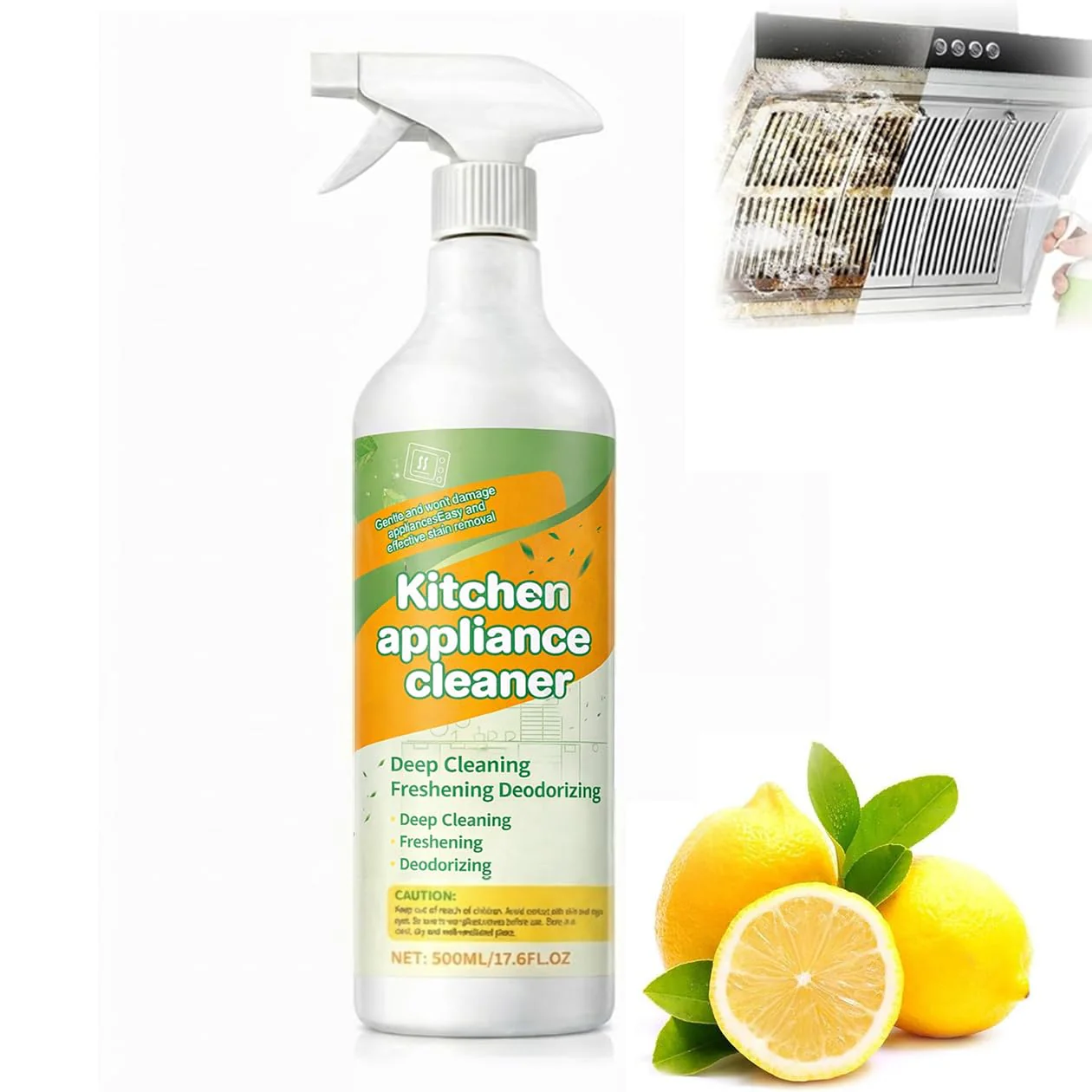 Fly Spray Clèanse Household Formula,Kitchen Appliance Cleaner Spray,Multi-Purpose Degreaser for Oven,Stove, Range Hood & Countertops, Gentle Formula for Daily Cleaning, Fresh & Easy Wipe Clean, 500 ml