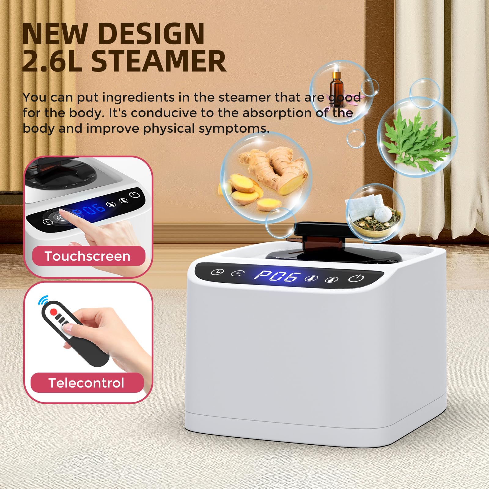 FniOk Portable Steam Sauna at Home, 9 Levels Heating, Sauna Tent for Home with Steamer and Folding Chair, Sauna for Relaxation, Detoxification, Spa - Image 3