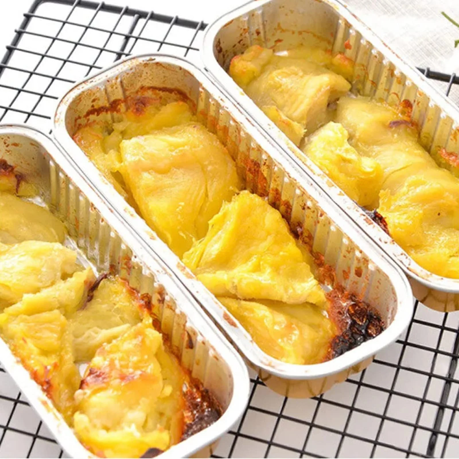 Fodofodo 50PCS Rectangle Mini Loaf Pans with Lids,Mini Cake Pans with Lids,Disposable Ramekins Baking Cups Muffin Tins Cupcake Cups for Wedding Birthday Party,6.8oz（Red） - Image 8