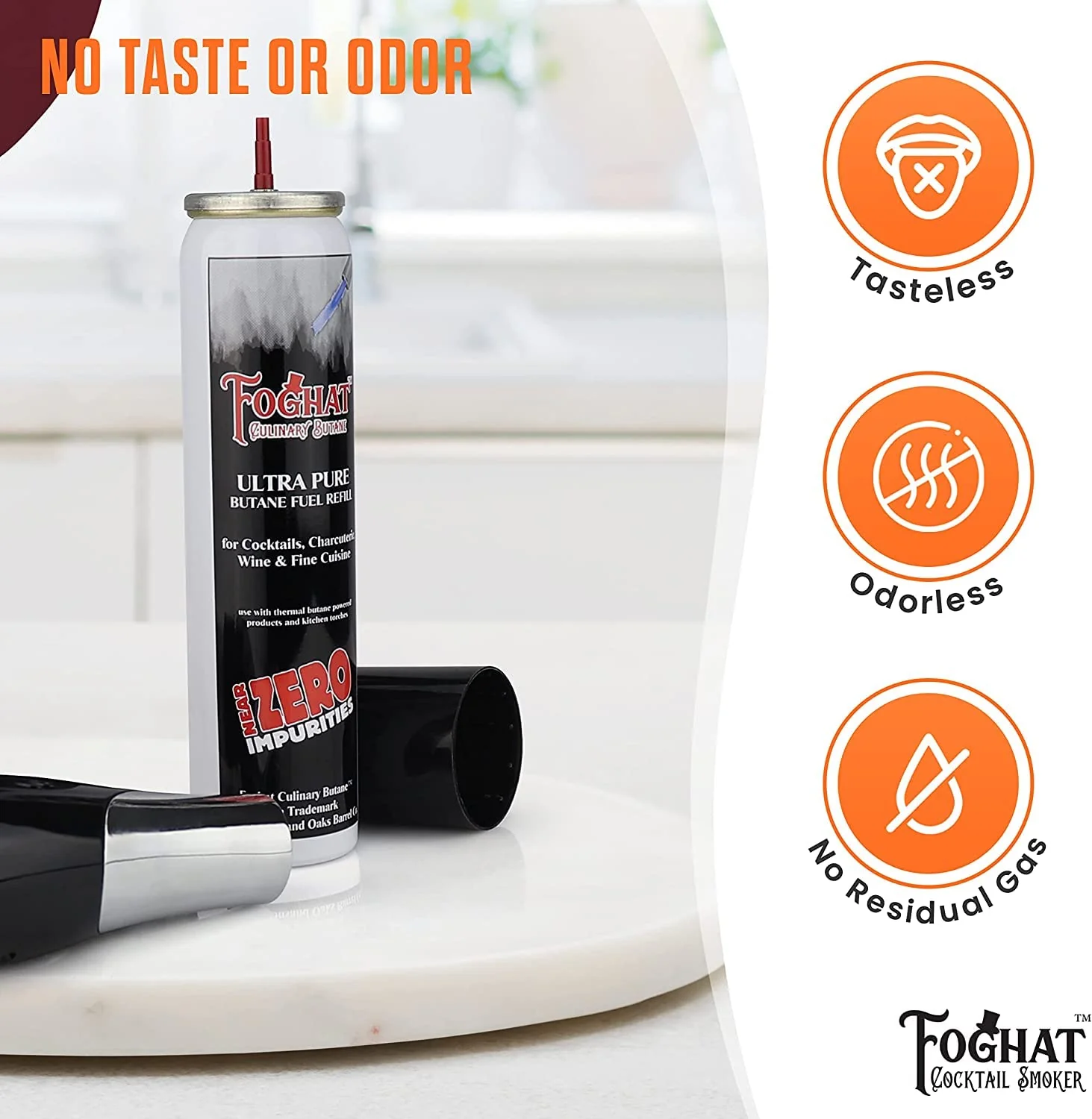 Foghat Culinary Butane Fuel Refill (3 x 60ml) - Torch Lighter Butane Refill Canister, Fits All Kitchen Smoking Torches - Food Grade Ultra Refined For Cocktail Smoker Kit, Creme Brulee Torch - Image 6