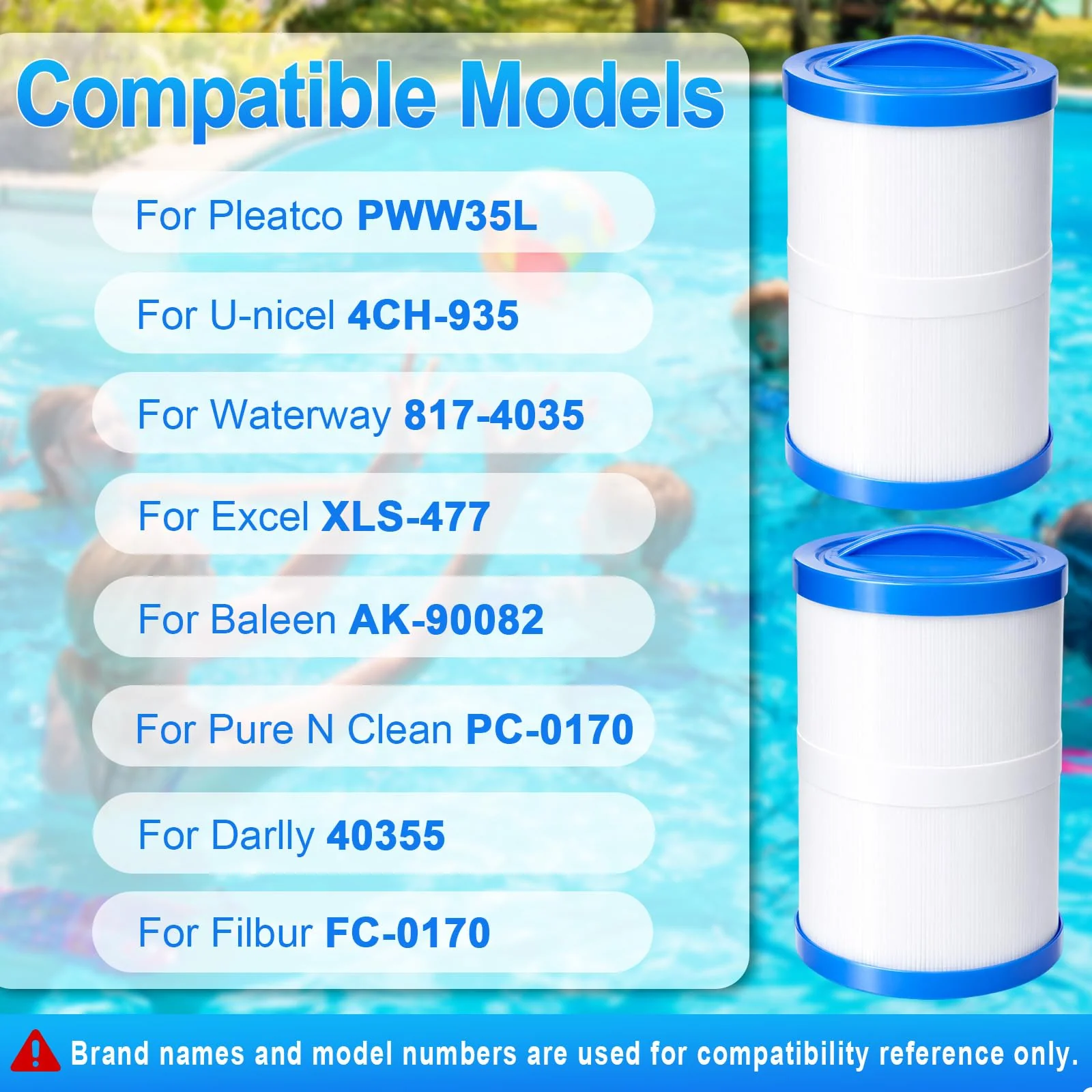 Foifatt PWW35L Hot Tub Filter Cartridge Filter Compatible with Unicel 4CH-935 Waterway 817-4035 Teleweir 35 SF, Pool & Spa Filter, 2 Pack - Image 5