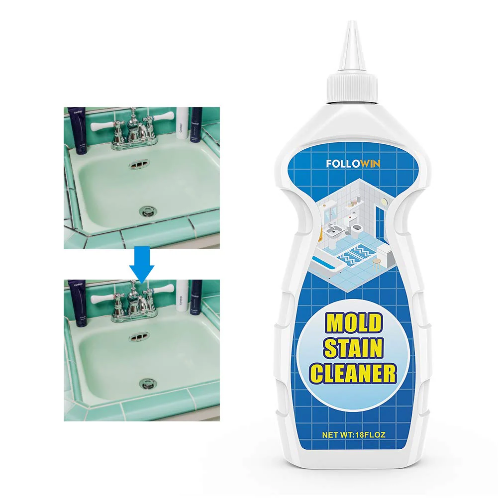 FOLLOWIN Mold and Mildew Bathroom Cleaner Gel 18oz, Household Stain Cleaner for Showers Tiles Grout Sealant Sinks - Image 7