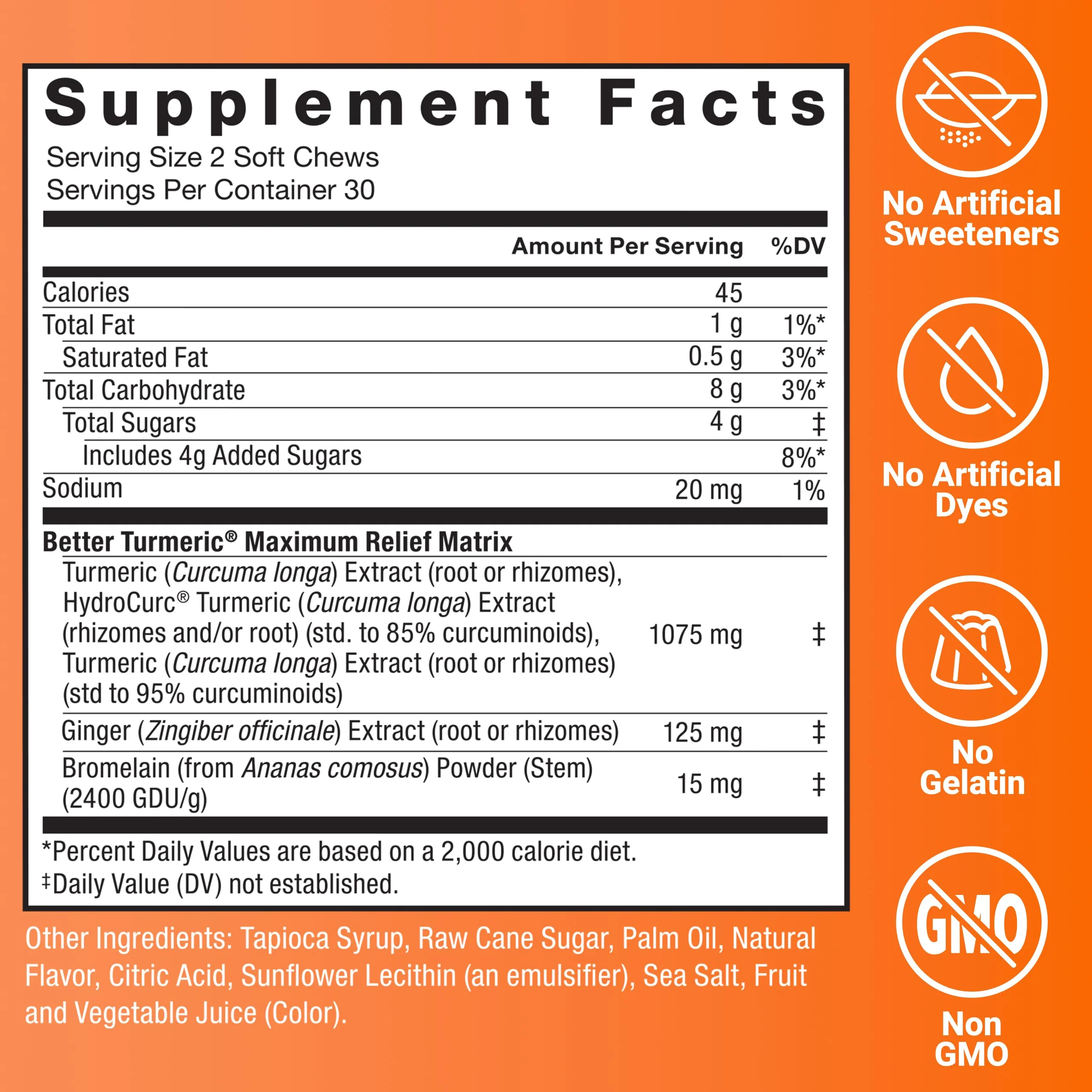 Force Factor Better Turmeric Maximum Joint Support, 1075mg Curcumin with Ginger to Support Mobility, Flexibility & Comfort, Chews More Convenient Than Turmeric Gummies, Fruit Punch, 60 Soft Chews - Image 6