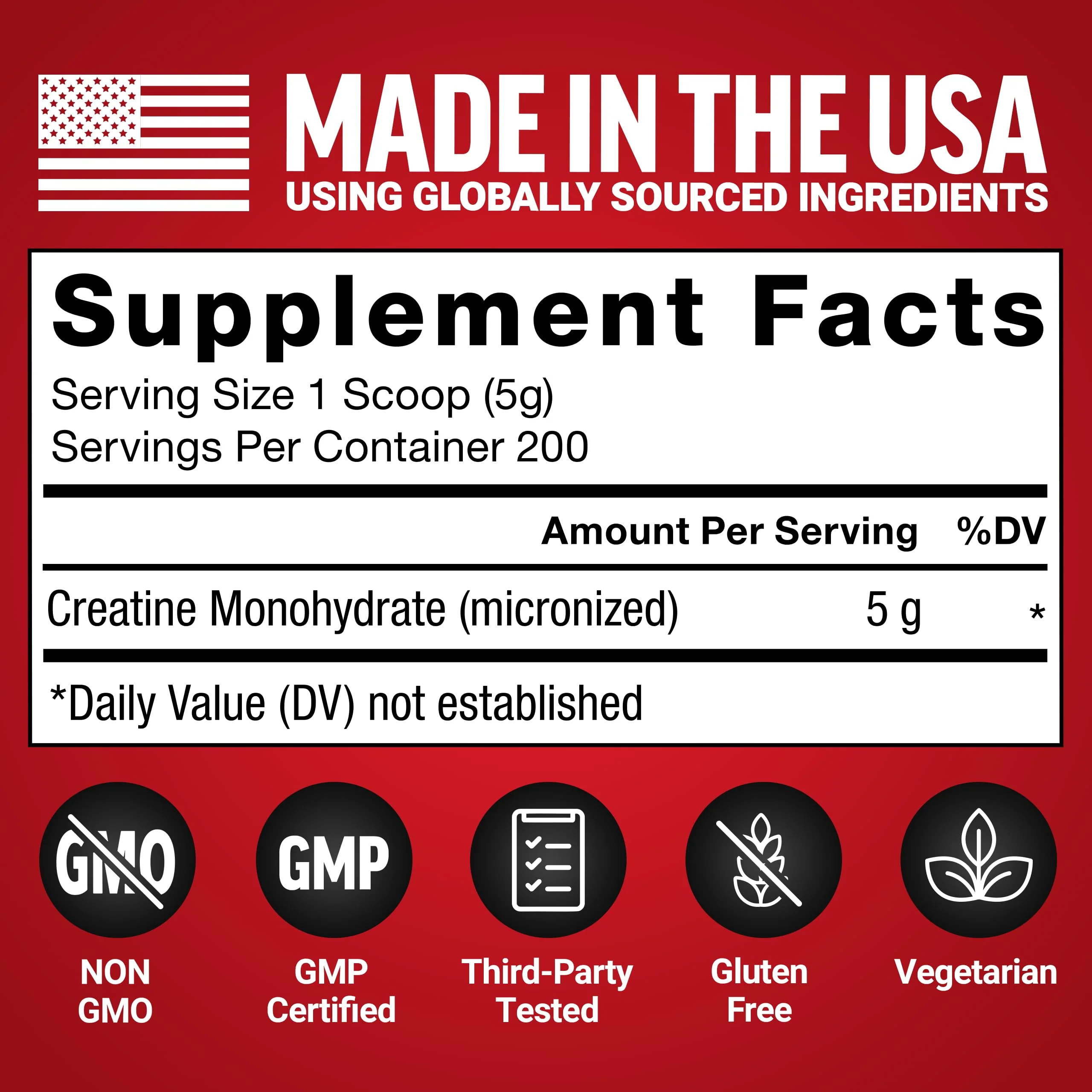 Force Factor Creatine Monohydrate Powder, 5g Micronized Dose to Support Muscle Growth, Strength, Recovery, Cognitive Health & Memory, Unflavored, 200 Servings - Image 6