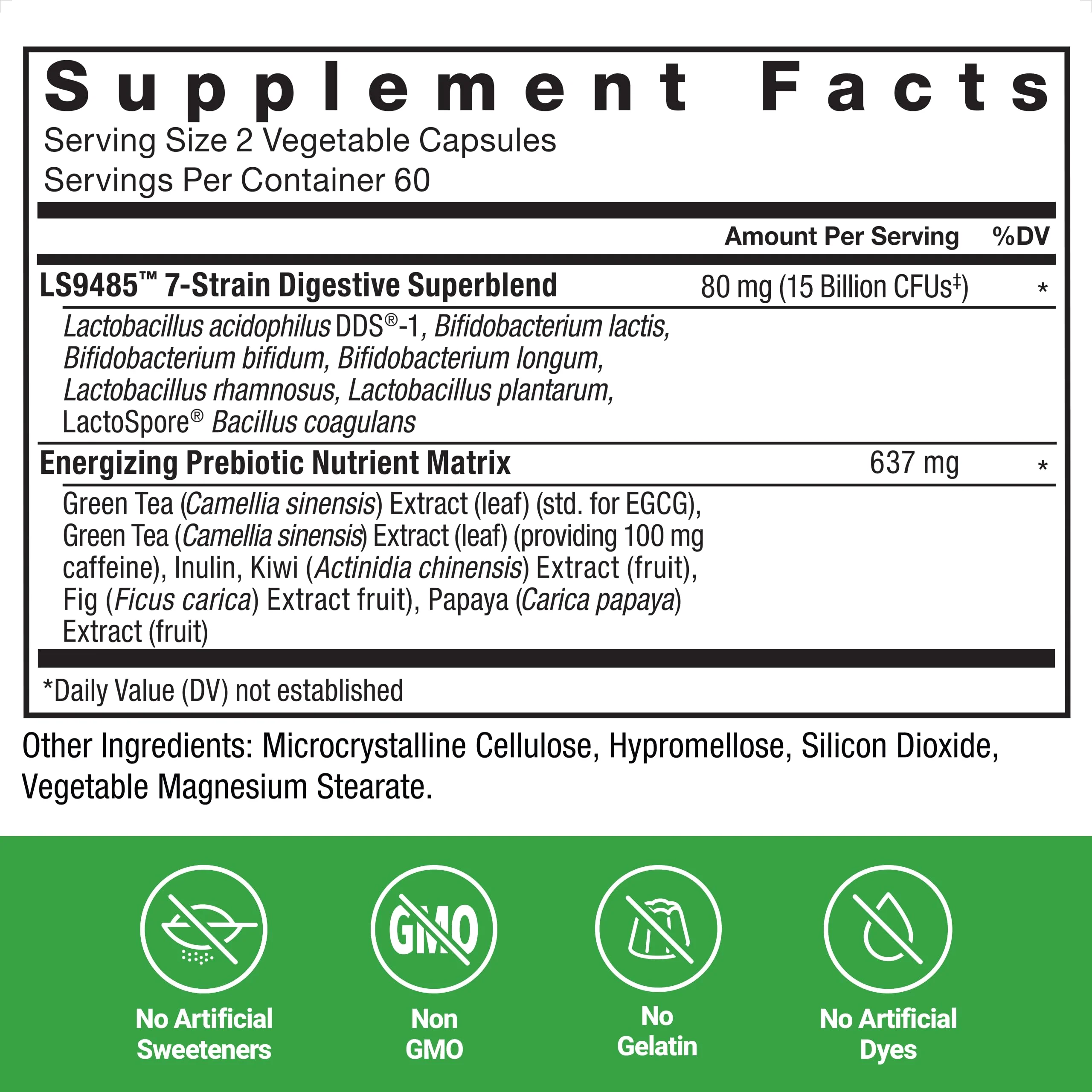 Force Factor ProbioSlim Extra Strength Probiotics for Women and Men with 30 Billion CFUs of Probiotics for Digestive Health, Bloating Relief, and Gut Health, with Prebiotic Fiber, 120 Capsules - Image 5