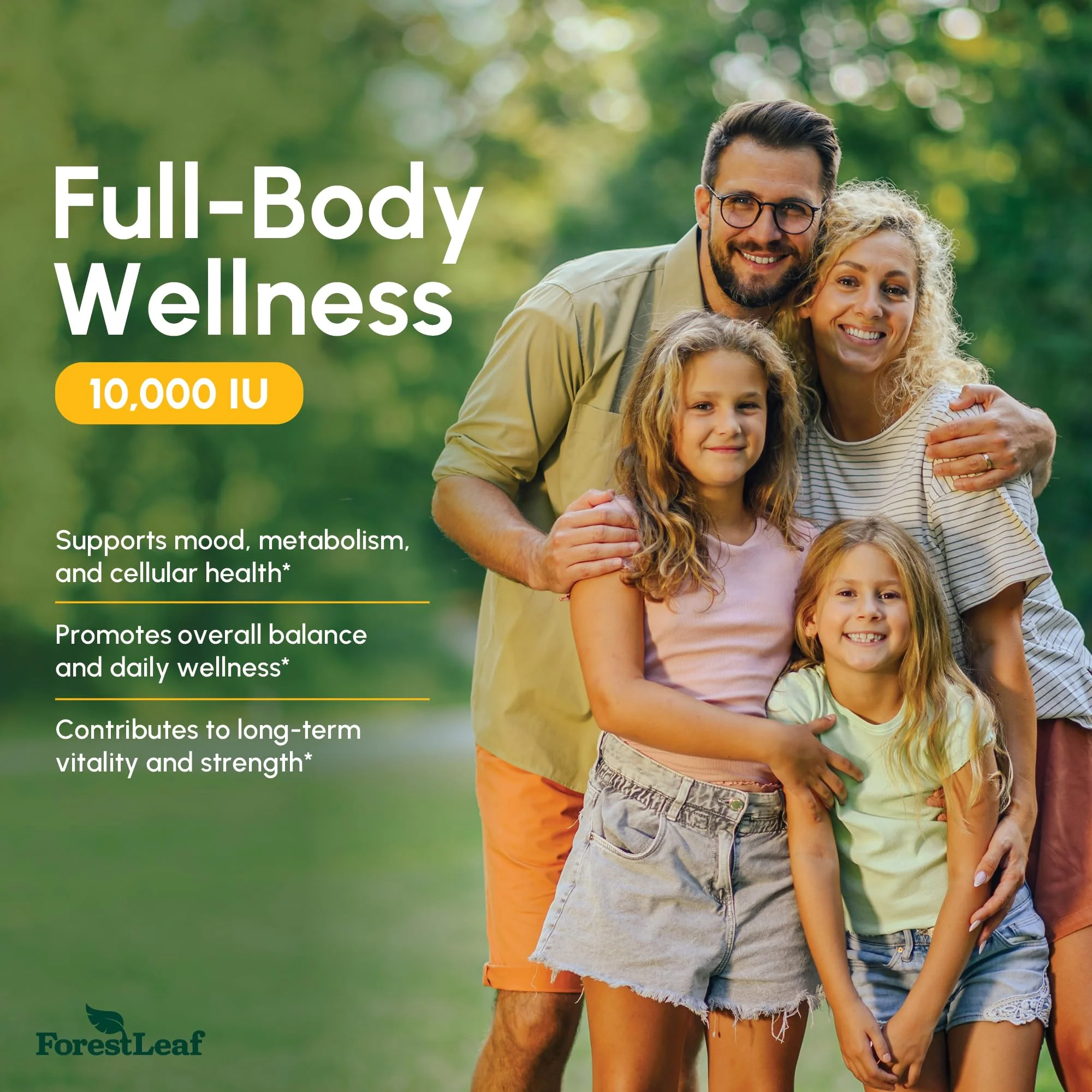 ForestLeaf Vitamin D3 10,000 IU | VIT D - VIT D3 Vitamin D Supplements for Women and Men | Bone Health, Teeth and Immune Support | Easy to Swallow Pills | High Potency Daily, 6-Month Supply, 180 Caps - Image 6