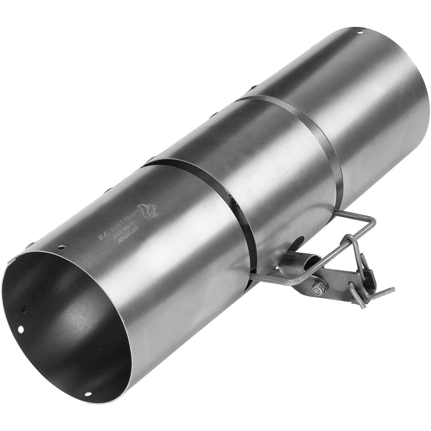 Forestry Suppliers Tube Tunnel Squirrel Trap - 15" Long Double Torsion Spring Steel - Naturally Attracts Rodents - Built-in Safety Latch. R.C. Best - Made in USA