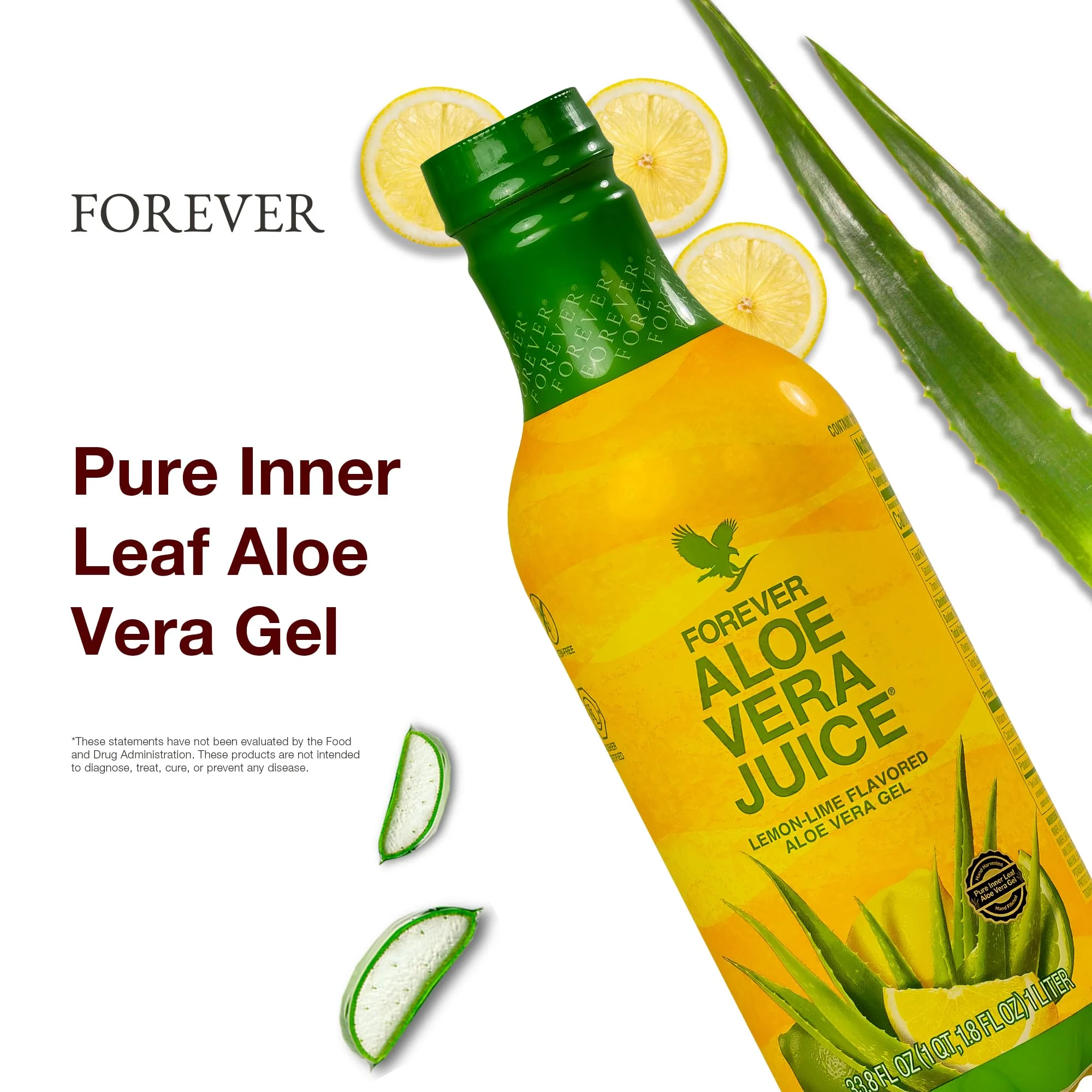 Forever Living - Aloe Vera Juice - Lemon Lime Flavor with Pure Inner Leaf Gel - Supports Digestion and Immunity - 1L Each (Pack of 2) - Image 5