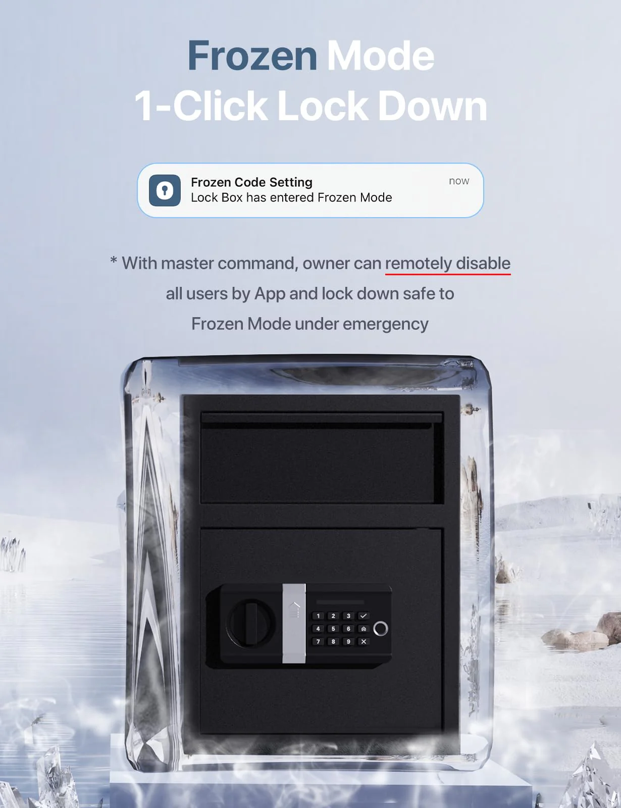 FORFEND Smart Home Safes | WiFi Safe Box App Unlock/Alarm | Voice Command, Kidnap SOS Alarm, Tamper Detect, Frozen Mode| Money Security Lockbox History Track | Caja Fuerte Anti-Pry Remote Live Monitor - Image 5
