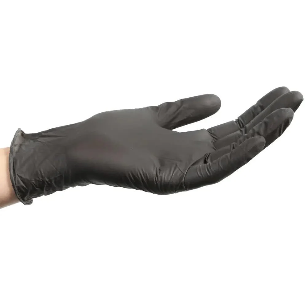 ForPro Professional Collection Disposable Nitrile Gloves, Chemical Resistant, Powder-Free, Latex-Free, Non-Sterile, Food Safe, 4 Mil, Black, Large, 1000-Count - Image 4