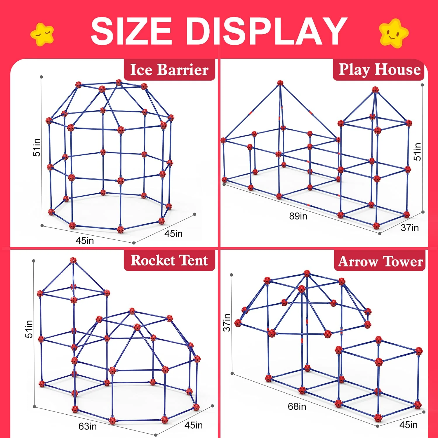 Fort Building Kit for Kids,STEM Construction Toys, Christmas & Birthday Gift for 4 5 6 7 8 9 10 11 12 Years Old Boys and Girls,Ultimate Creative Set for Indoor & Outdoors Activity,140 Pcs,Original - Image 8