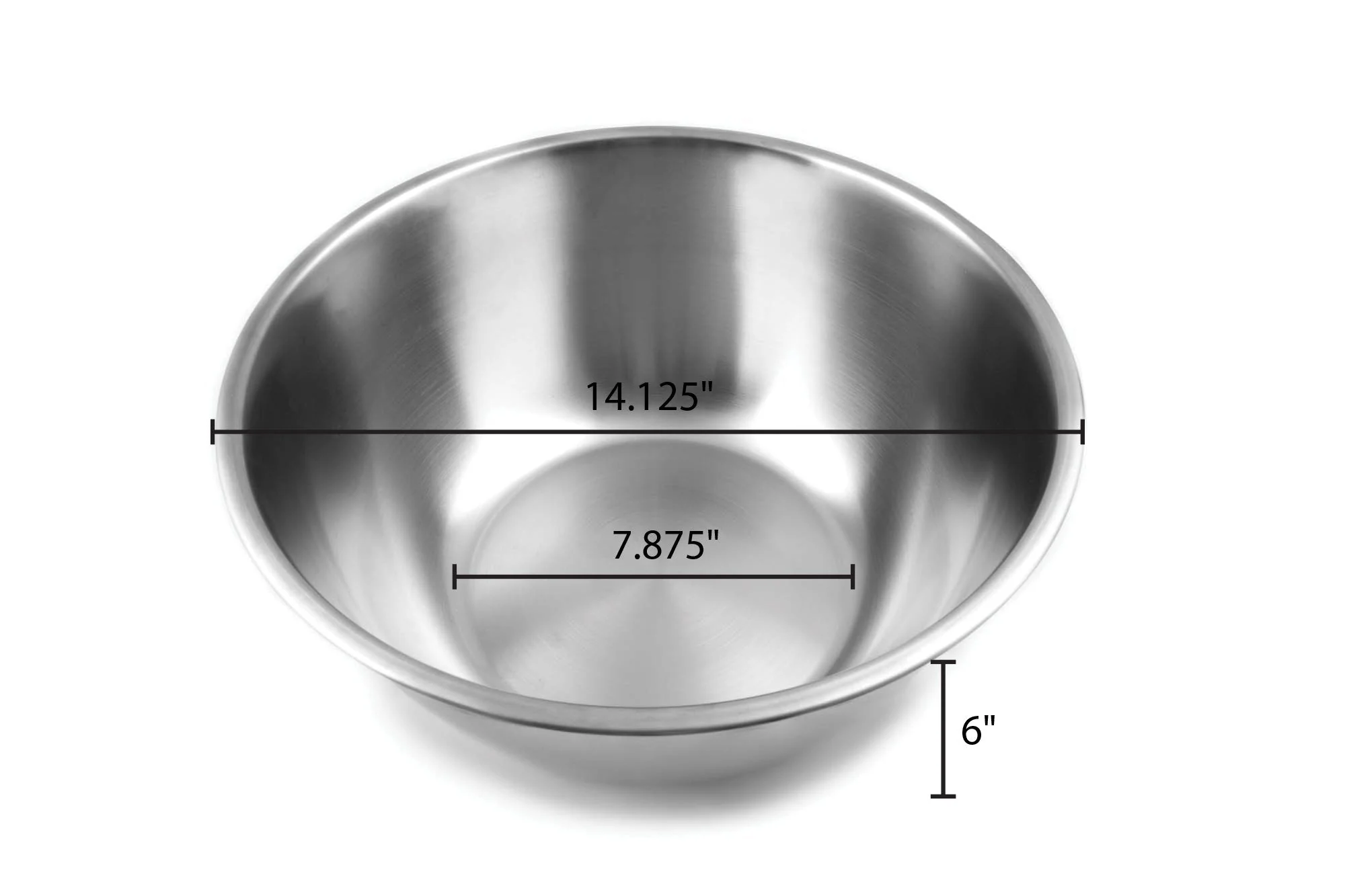 Fox Run Large Stainless Steel, Mixing Bowl, 14.25 x 14.25 x 6.25 inches, Metallic - Image 6
