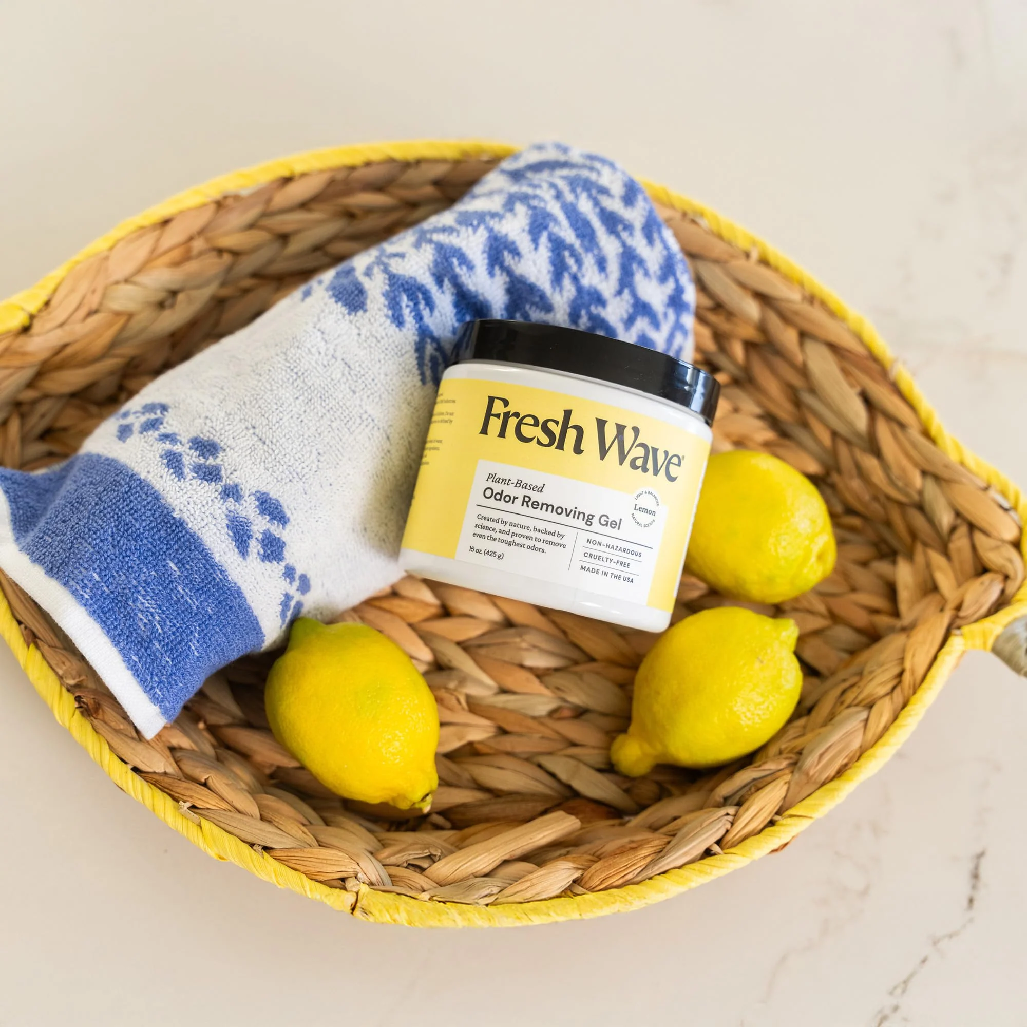 Fresh Wave Lemon Odor Removing Gel, 15 oz., Pack of 2 - Safer Odor Absorbers for Home, Natural Plant-Based Odor Eliminator, Every 15 oz. lasts 30-60 Days, For Cooking, Trash & Pets - Image 8