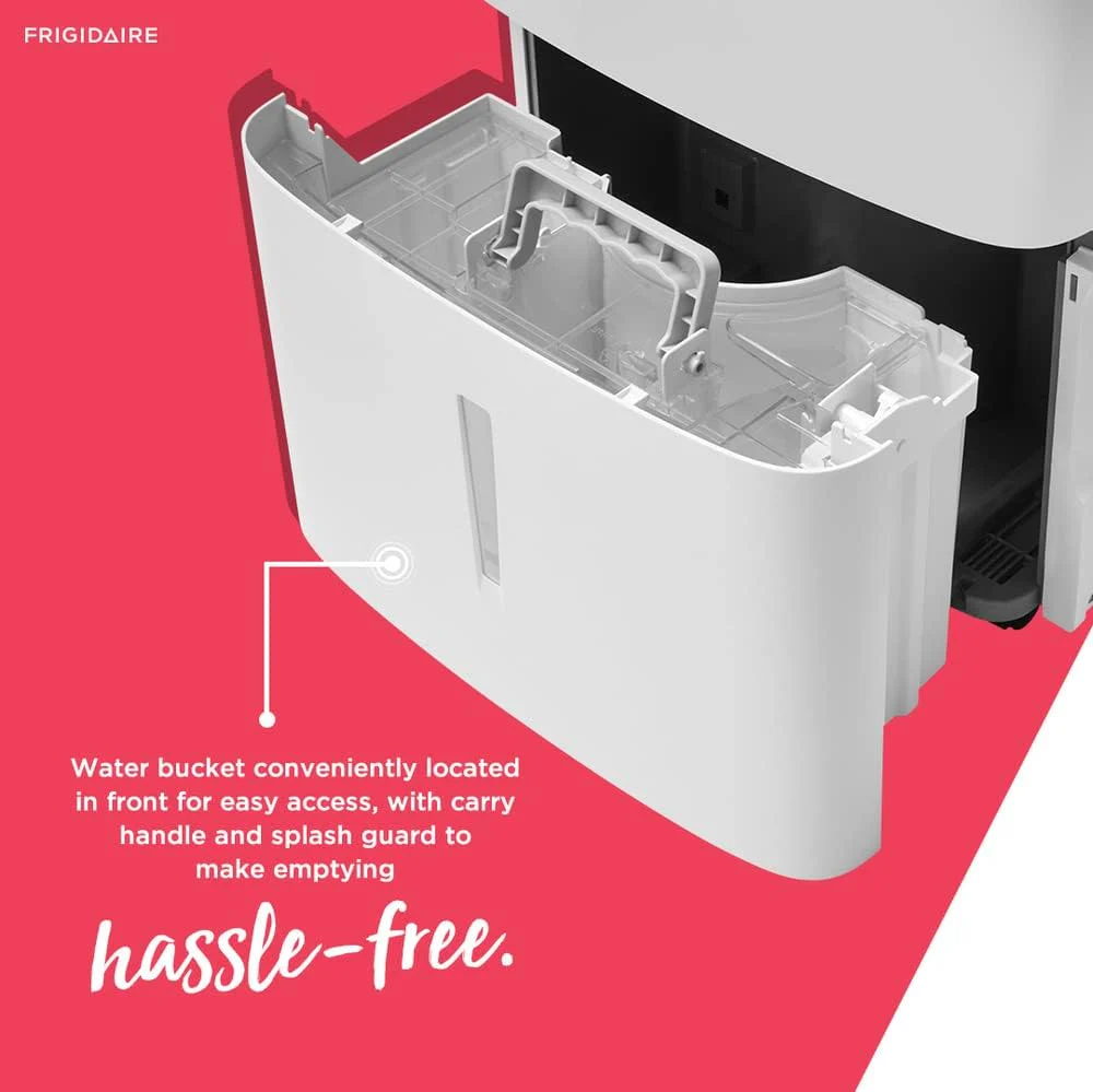 Frigidaire 50 Pint Dehumidifier. 4,500 Square Foot Coverage. Ideal for Large Rooms and Basements. 1.7 Gallon Bucket Capacity - Image 4