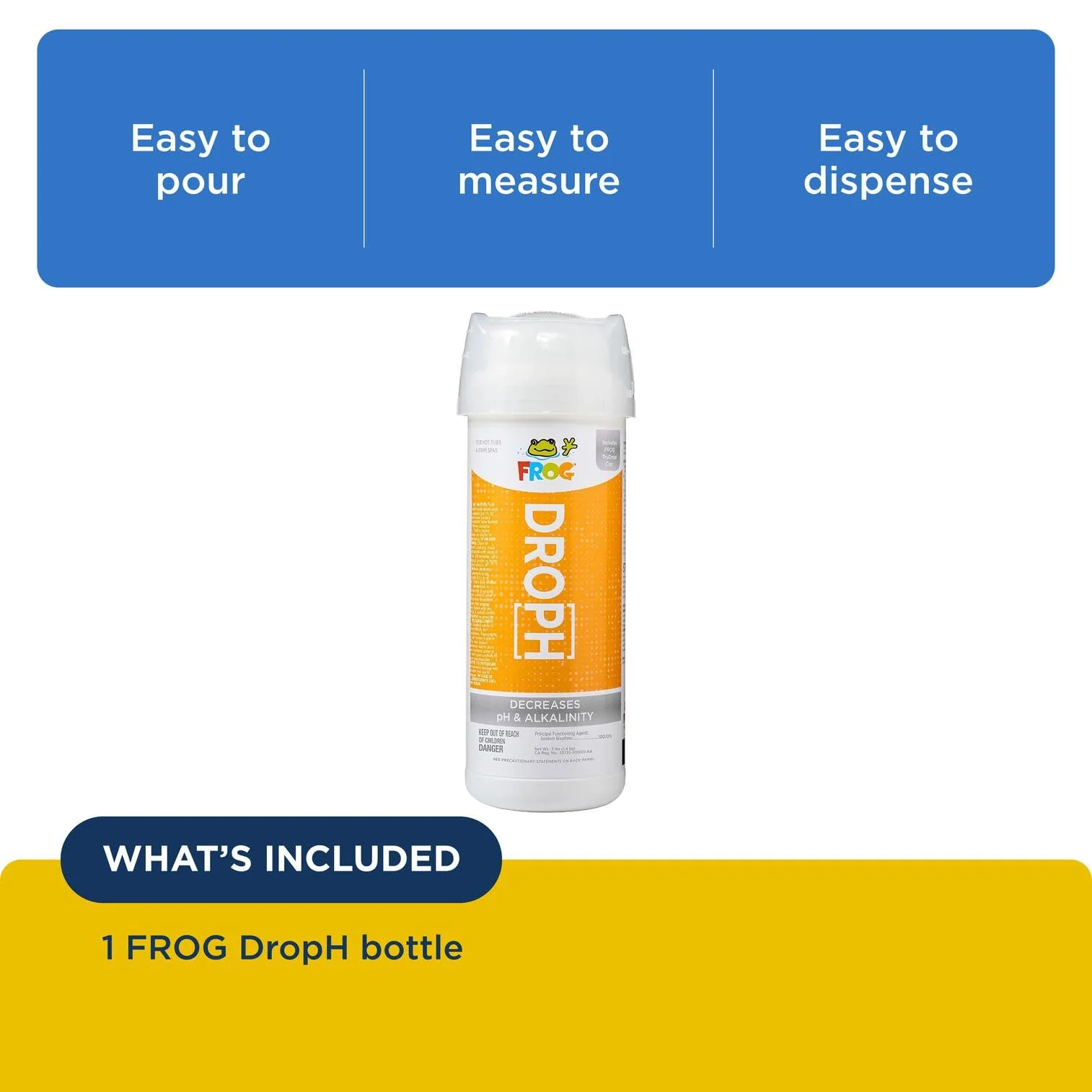FROG DropH pH and Total Alkalinity Decreaser for Hot Tubs and Swim Spas - 3 lb Bottle with TruDose Measuring Cap for Easy Maintenance & Balancing - 1 Pack - Image 7