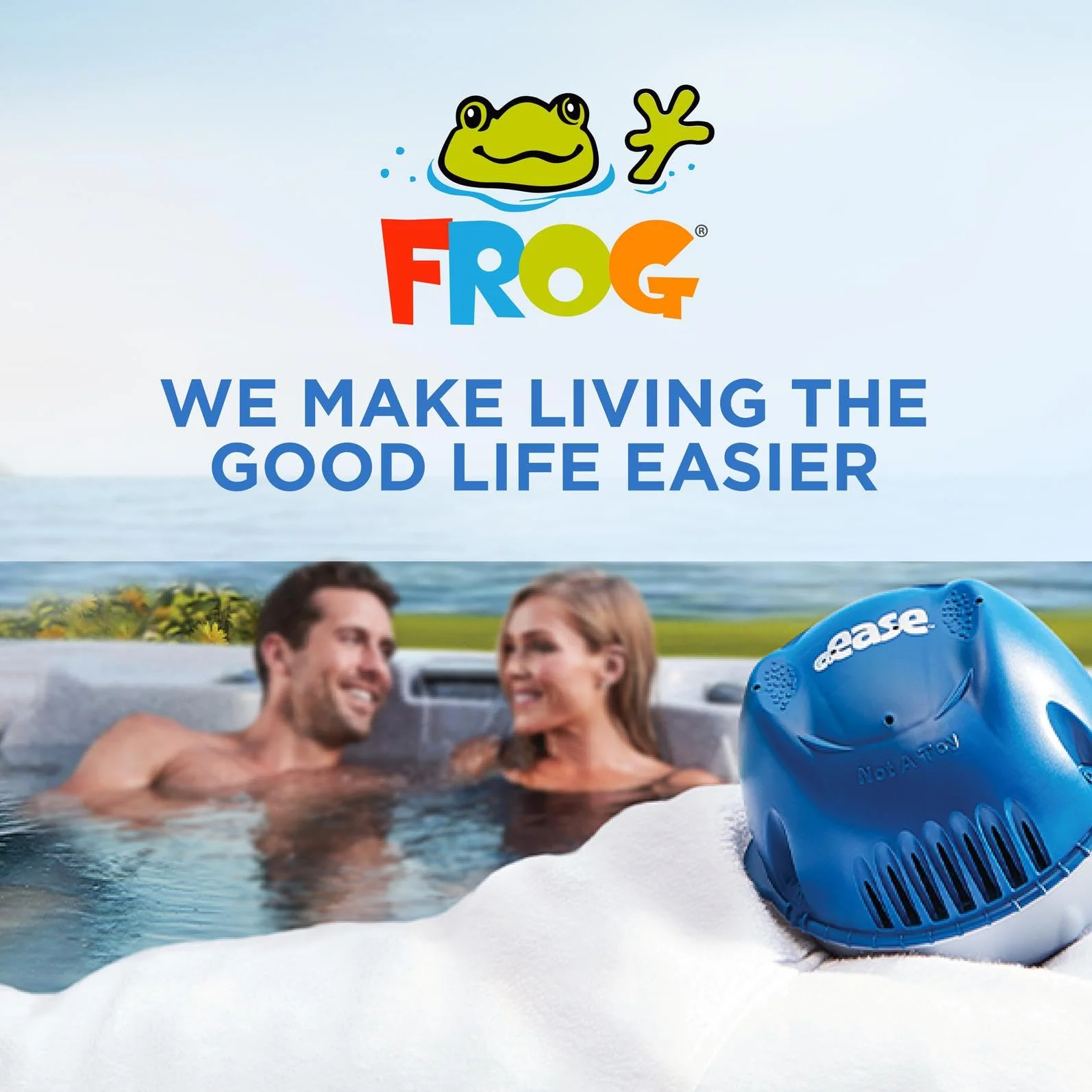 FROG @Ease Floating System for Hot Tubs - Quick & Easy Self-Regulating Hot Tub Sanitizer - Hot Tub Maintenance System with Sanitizing Minerals & SmartChlor Technology - Image 2
