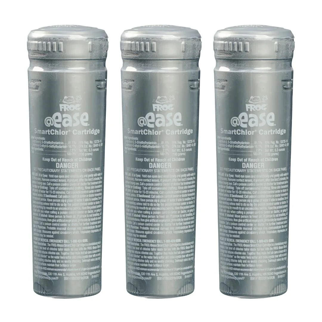 Frog @Ease in-Line SmartChlor Replacement Chlorine Cartridge 3-Pack up to 600 gallons; Hot Tub Sanitizer with No Cyanuric Acid