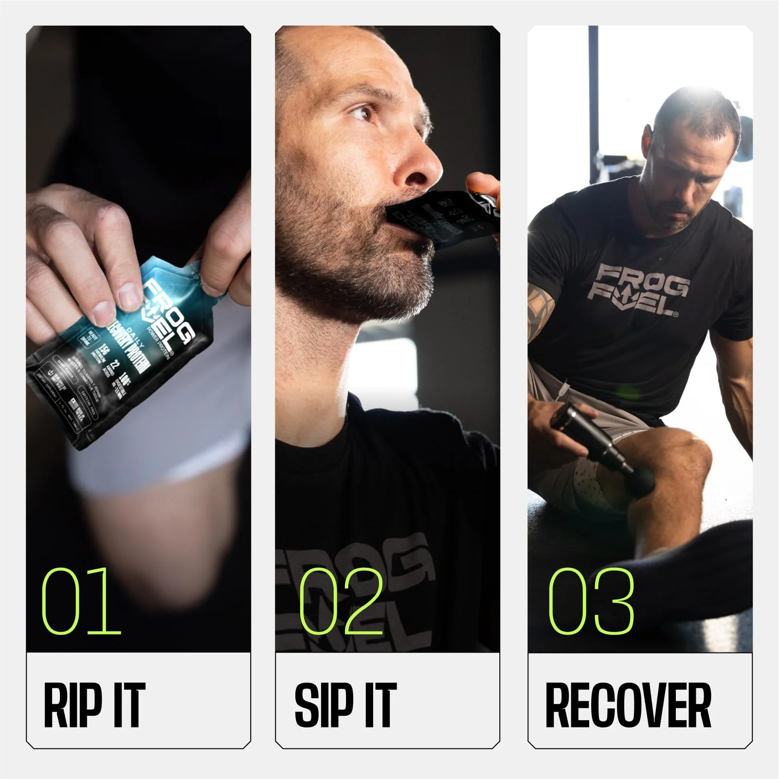 Frog Fuel Power Regular Complete Liquid Protein Shot, 15g, Nano Hydrolyzed & Grass Fed Collagen, Post Workout, Gluten Free, Fat & Sugar Free, 22 Amino Acids, 0 Carbs, Berry, 24 Pack - Image 3