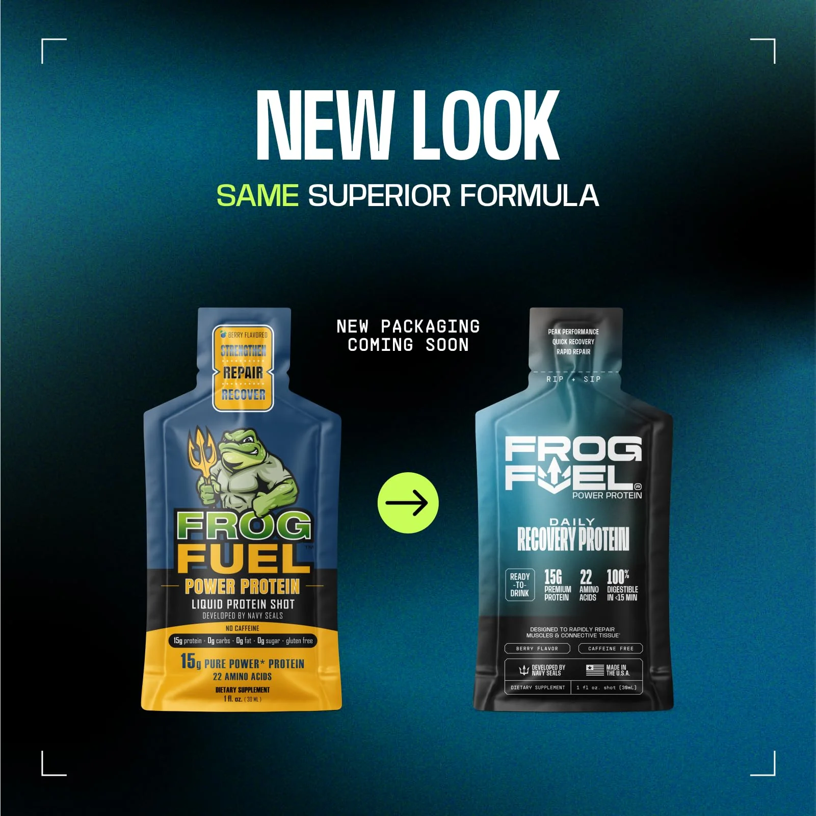Frog Fuel Power Regular Complete Liquid Protein Shot, 15g, Nano Hydrolyzed & Grass Fed Collagen, Post Workout, Gluten Free, Fat & Sugar Free, 22 Amino Acids, 0 Carbs, Berry, 24 Pack - Image 8