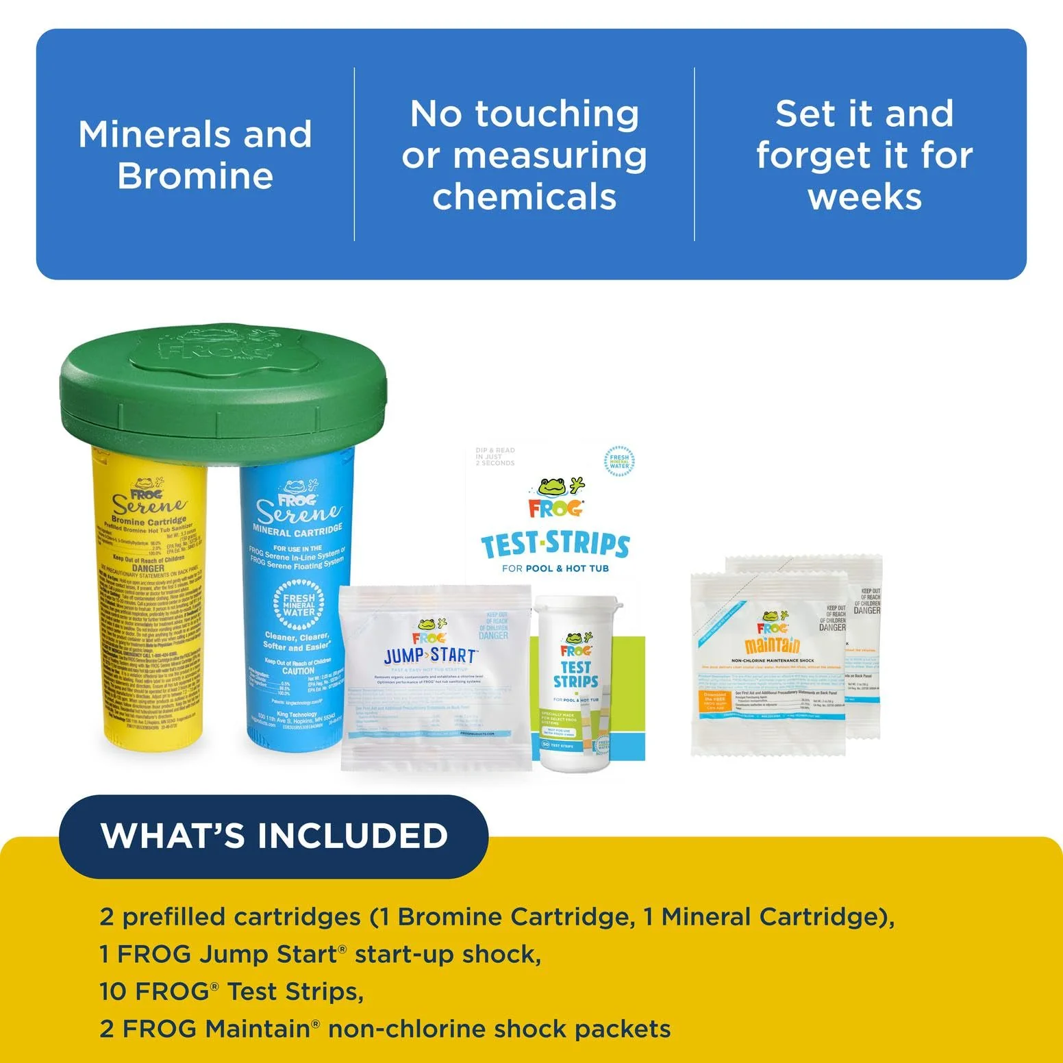 FROG Serene Floating System for Hot Tubs - Quick & Easy Prefilled Hot Tub Sanitizer - Hot Tub Maintenance System with Sanitizing Minerals & Bromine - Starter Bundle - Image 7