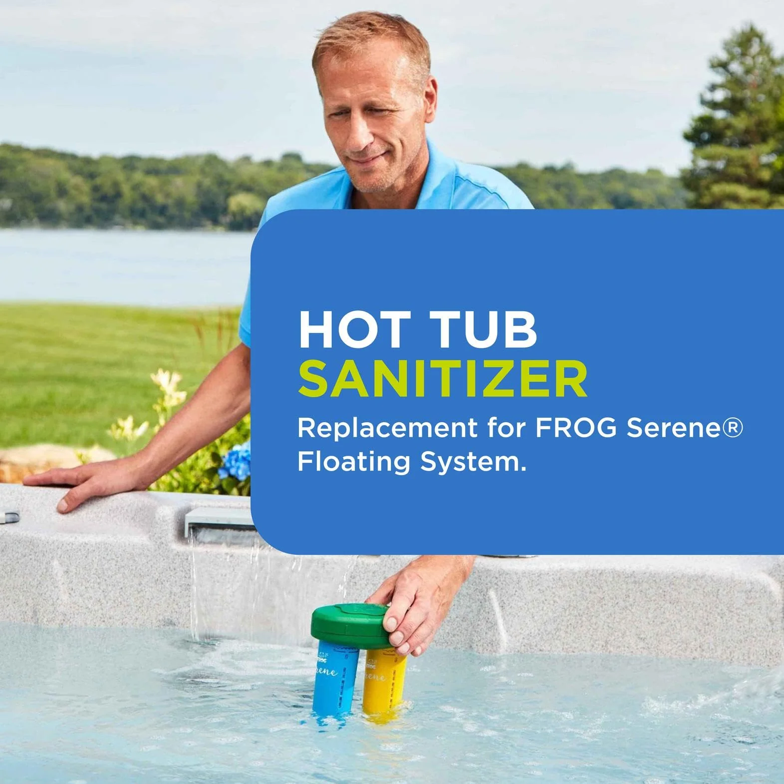 FROG Serene Replacement Bromine Cartridges for use with Hot Tub FROG Serene Floating Sanitizing System - Prefilled for Quick & Easy Hot Tub Maintenance - 2 Pack - Image 5
