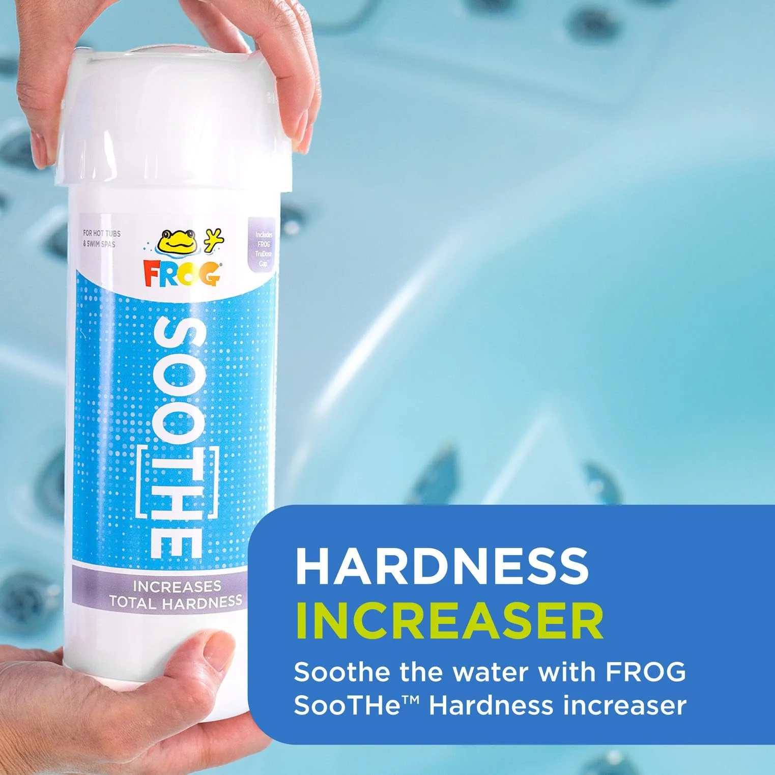 FROG Soothe Calcium Total Hardness Increaser for Hot Tubs and Swim Spas - 2 lb Bottle with TruDose Measuring Cap for Easy Maintenance & Balancing - 2 Pack - Image 5