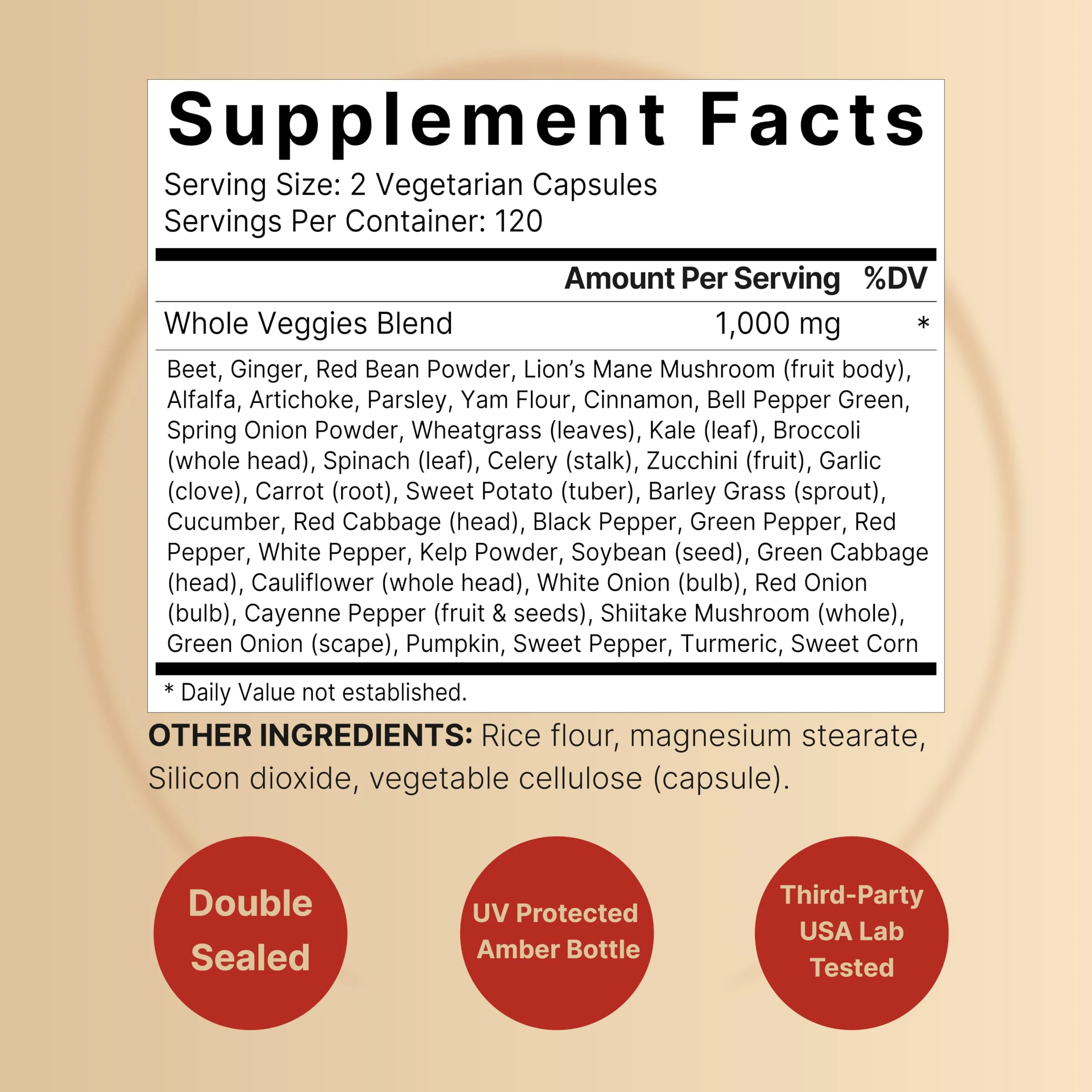 Fruit and Veggies Supplement – 480 Total Vegetarian Capsules | Balance of Natural 40 Whole Fruits & Veggies Blend | Fresh Superfood Formula with Vitamins and Minerals – Non-GMO - Image 6