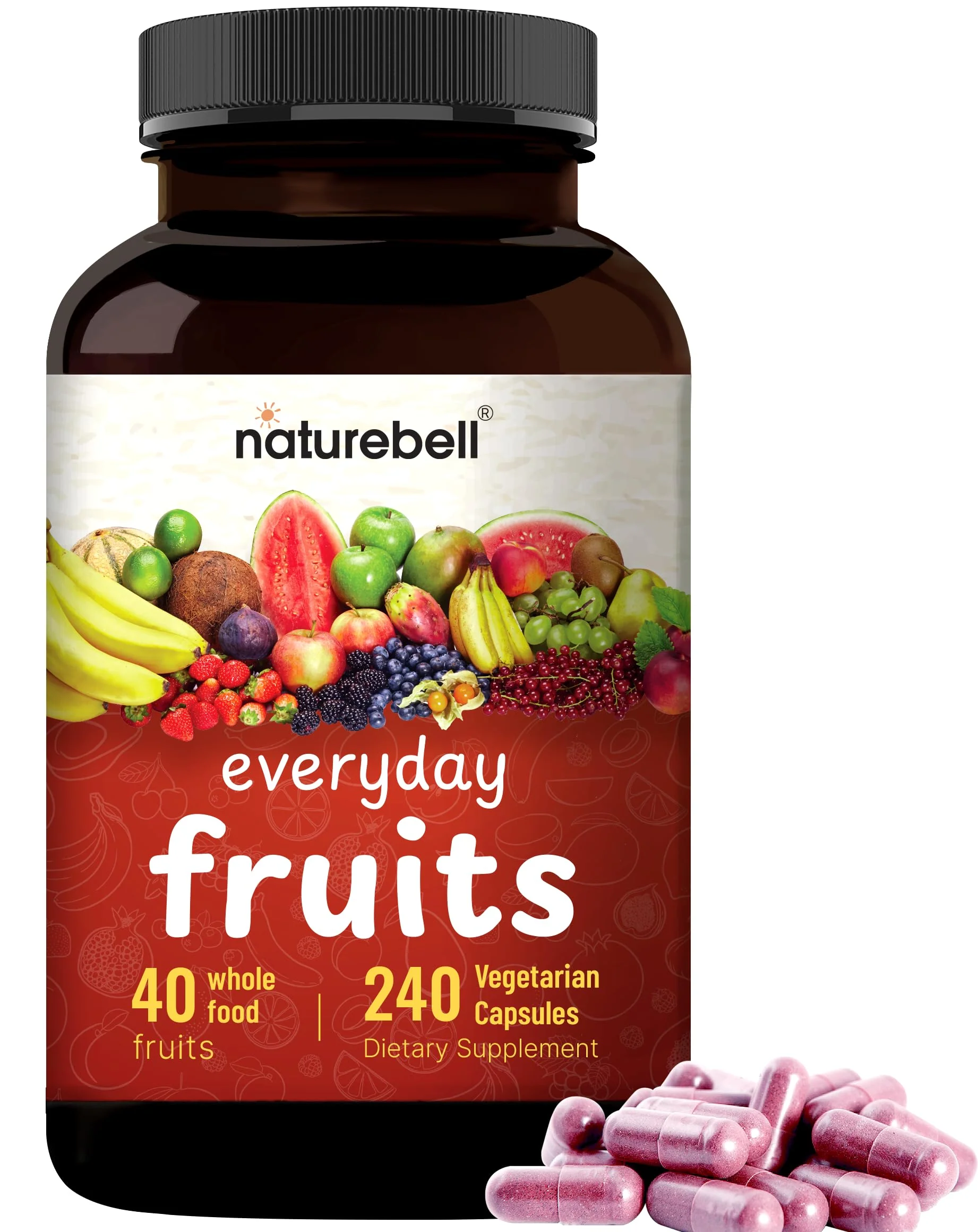 Fruit and Veggies Supplement – 480 Total Vegetarian Capsules | Balance of Natural 40 Whole Fruits & Veggies Blend | Fresh Superfood Formula with Vitamins and Minerals – Non-GMO - Image 8