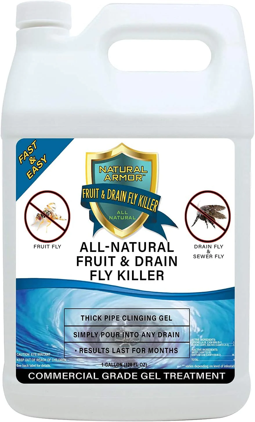 Fruit Fly & Drain Fly Killer - Simple Commercial Drain Gel Treatment - Eliminates Gross Fruit Flies, Drain Flies, Sewer Flies & Gnat Infestations From Any Drain. Fast & Easy - (128 Oz, Case of 4) - Image 8