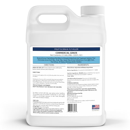 Fruit Fly & Drain Fly Killer - Simple Commercial Drain Gel Treatment - Eliminates Gross Fruit Flies, Drain Flies, Sewer Flies & Gnat Infestations From Any Drain. Fast & Easy - (128 Oz, Case of 4) - Image 9