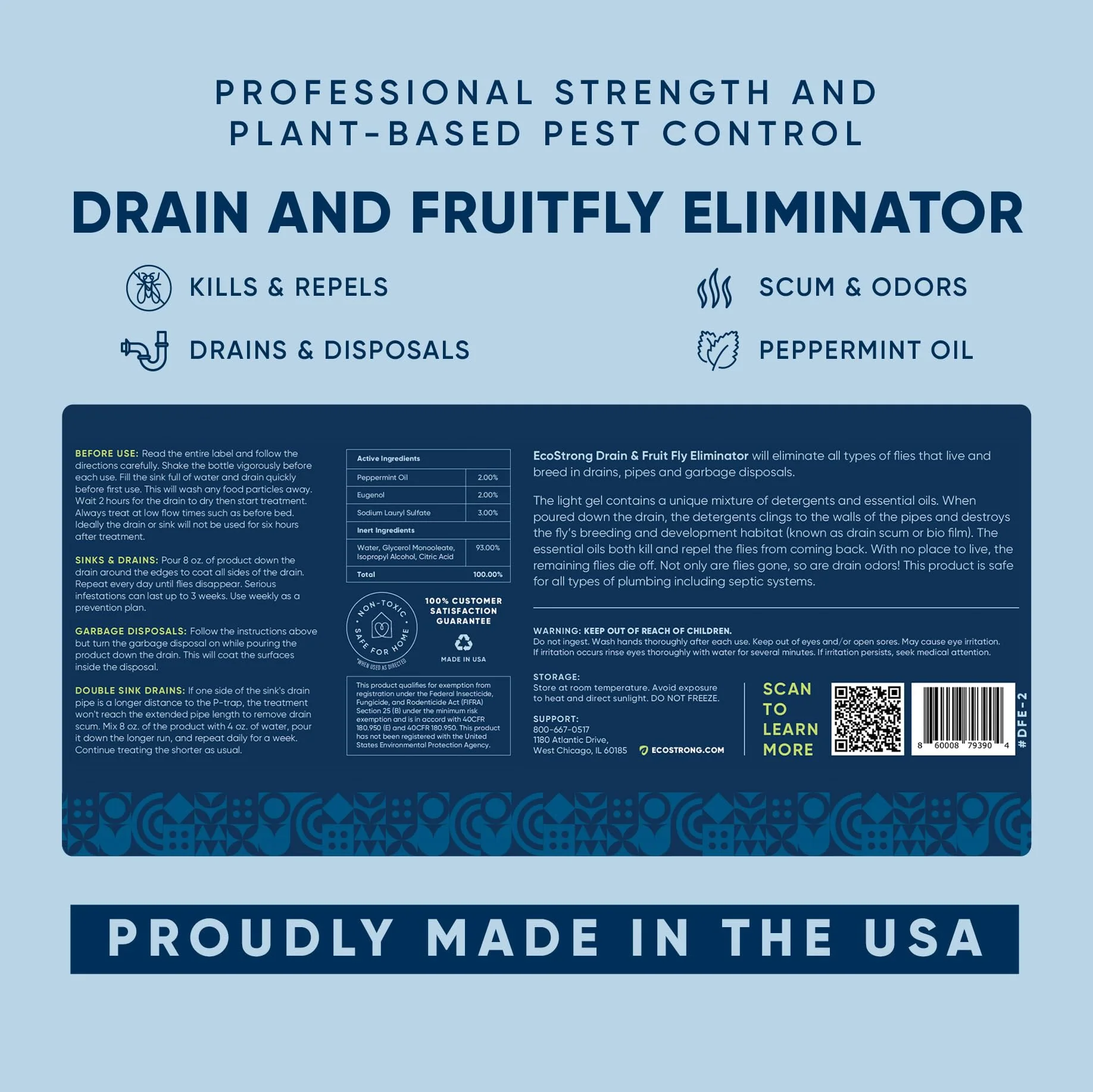 Fruit Fly Drain Treatment | Drain Fly Eliminator | Eliminates Gnats, Sewer Flies and More - Works in All Drains - 256 Fl Oz - Image 2