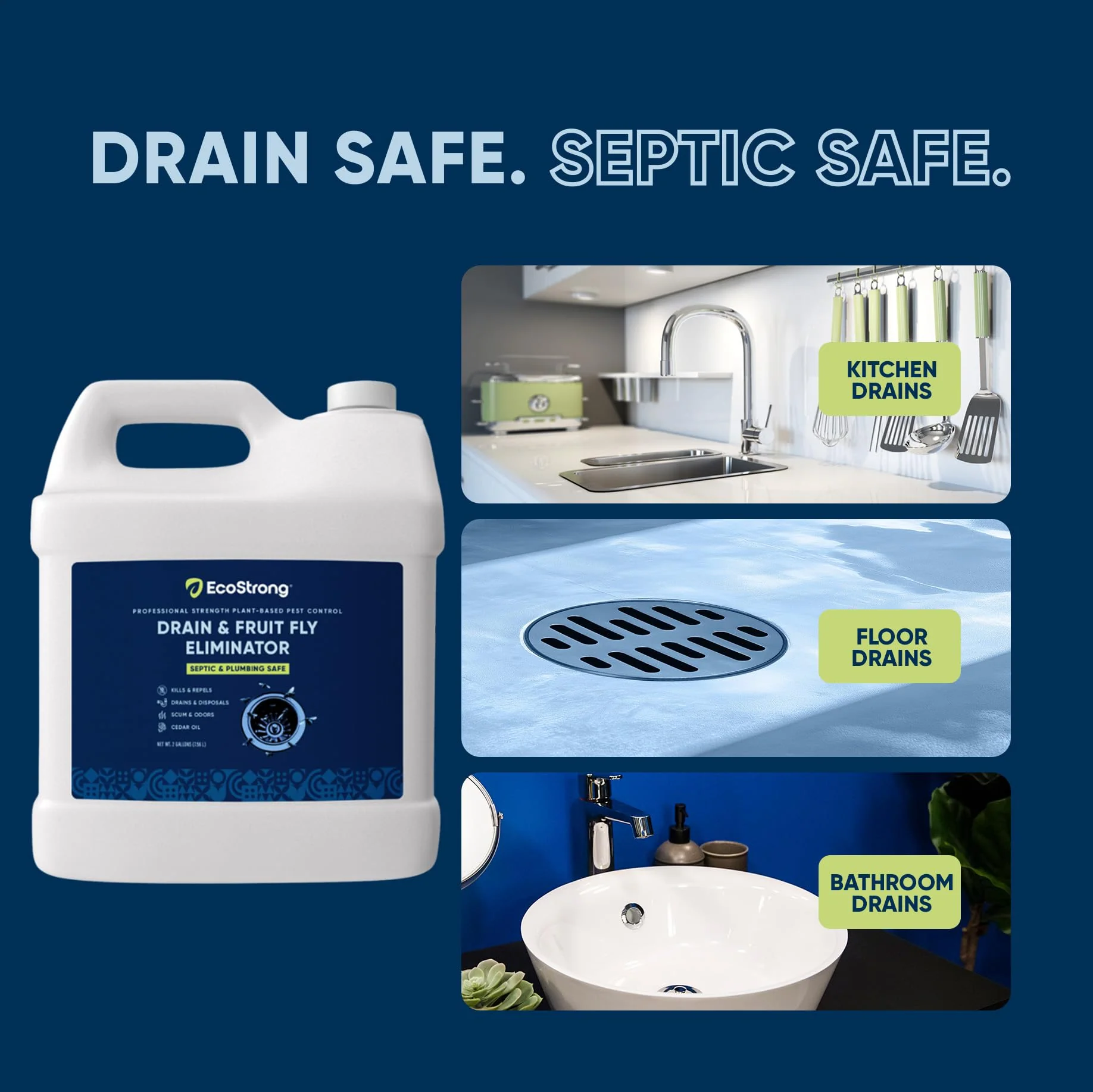 Fruit Fly Drain Treatment | Drain Fly Eliminator | Eliminates Gnats, Sewer Flies and More - Works in All Drains - 256 Fl Oz - Image 5