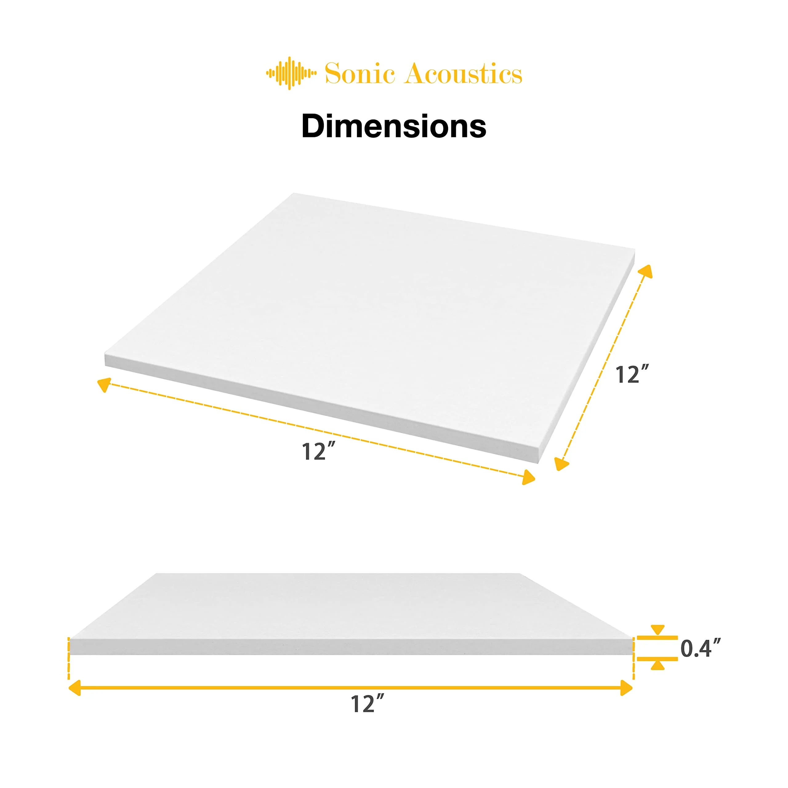 Fstop Labs Acoustic Foam Panels, 12" X 12" X 0.4" Acoustic Sound Absorbing Panel Tiles, Acoustic Panels, Absorption Insulation Treatment Used in Home & Offices - Image 7