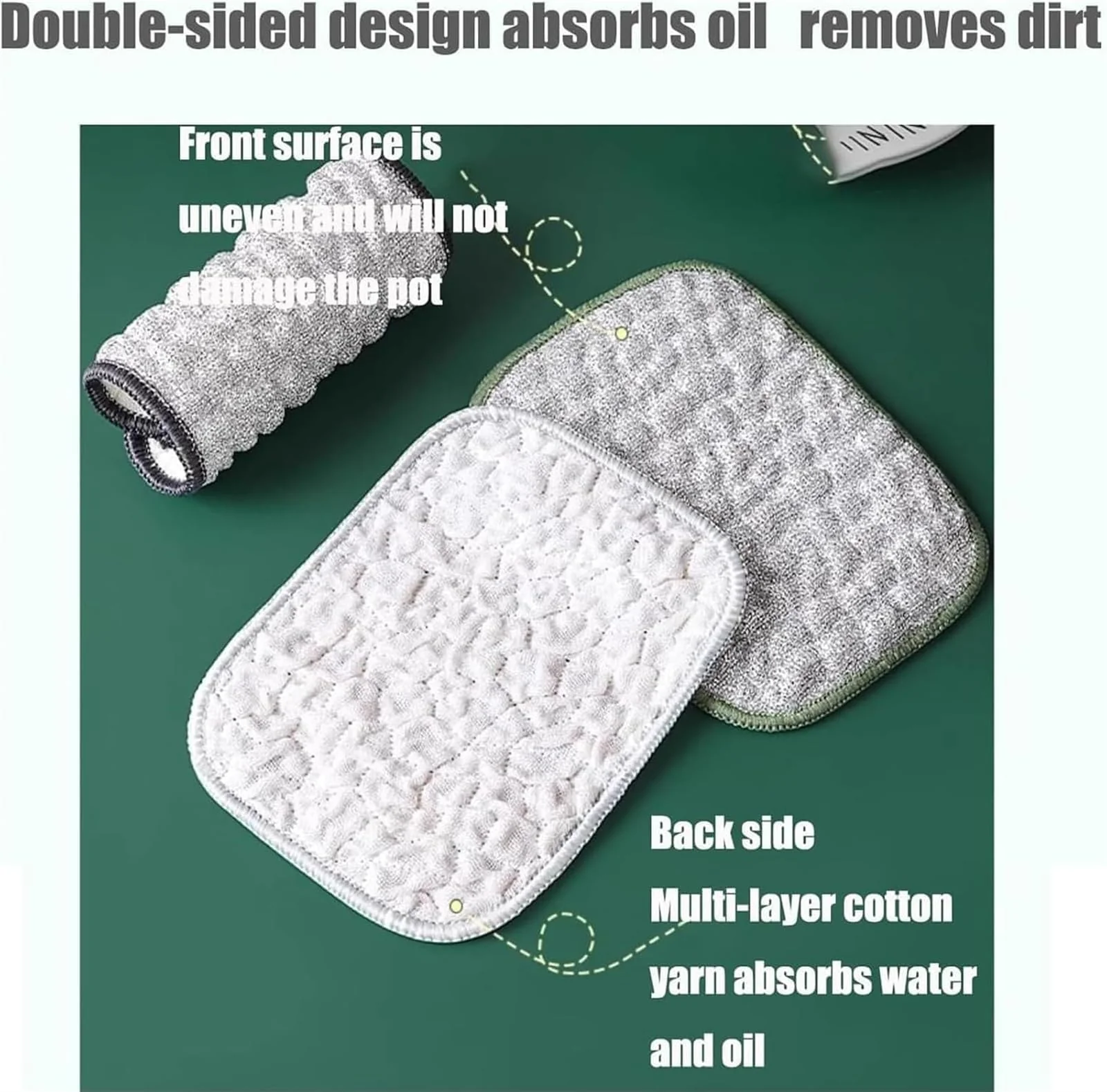 Fuiyuqa Multipurpose Wire Dishwashing Rags for Wet and Dry, Reusable Wire Miracle Cleaning Cloths, Round Wire Washing Cloth, Non Scratch Wire Dishcloth for Kitchen, Sinks, Pots, Pans (5PCS) - Image 4