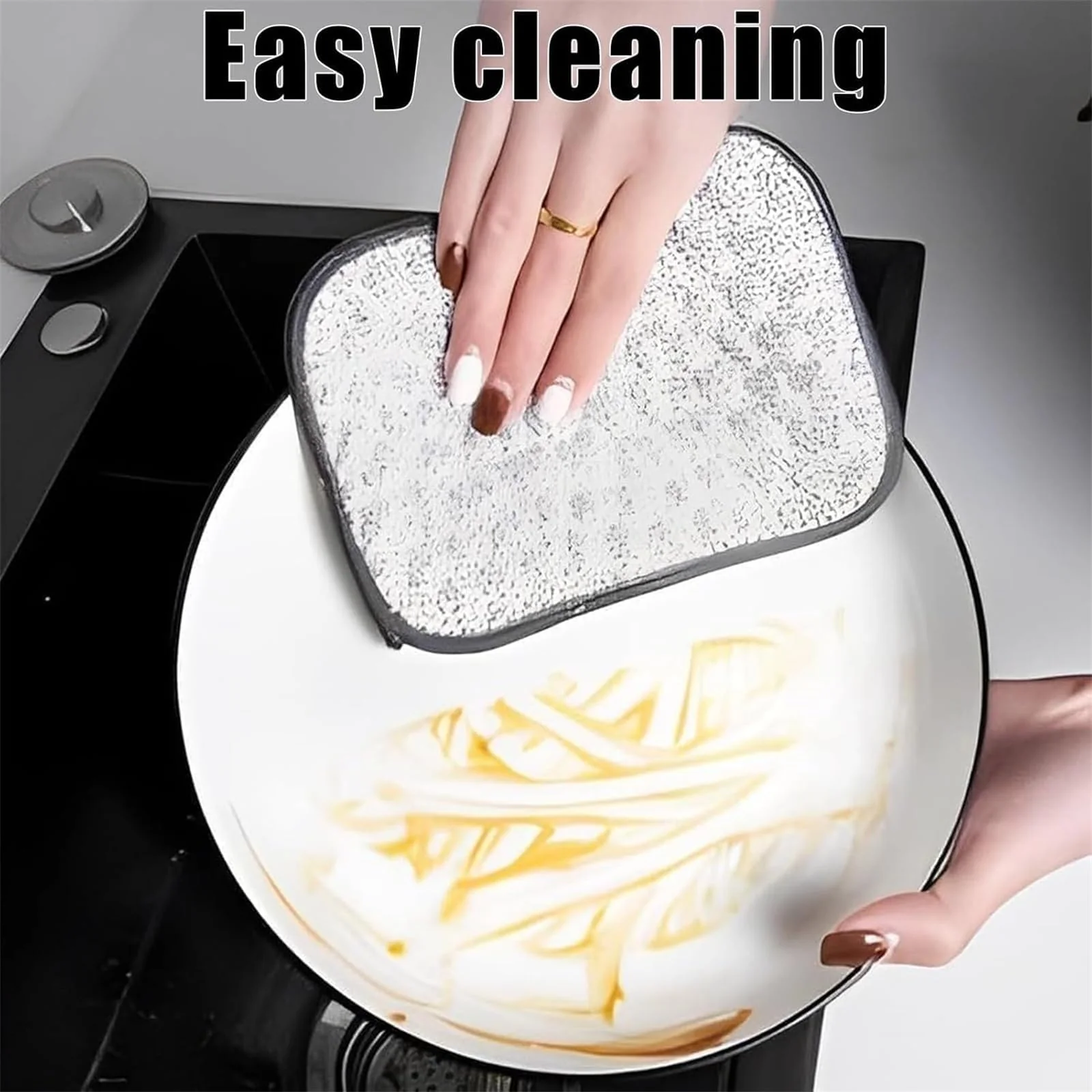Fuiyuqa Multipurpose Wire Dishwashing Rags for Wet and Dry, Reusable Wire Miracle Cleaning Cloths, Round Wire Washing Cloth, Non Scratch Wire Dishcloth for Kitchen, Sinks, Pots, Pans (5PCS) - Image 7
