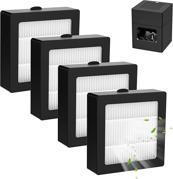 FUKANG Smokeless Ashtray Replacement Filters 4Pack - HEPA & Carbon Layer for Smoke, Dust, Odor Elimination - Image 2