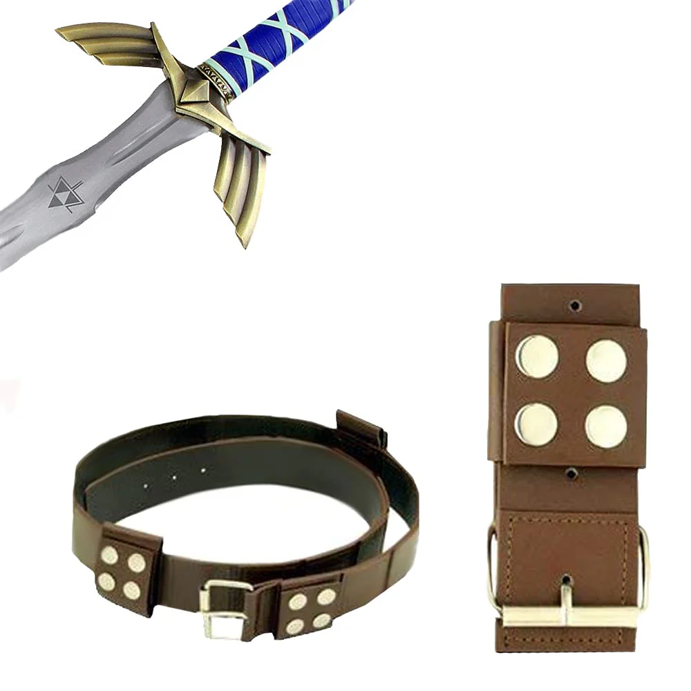 FULL TANG Carbon Steel Master Sword SHARPENED Skyward Limited Edition Deluxe w Belt, 14-Blue-BRB - Image 3