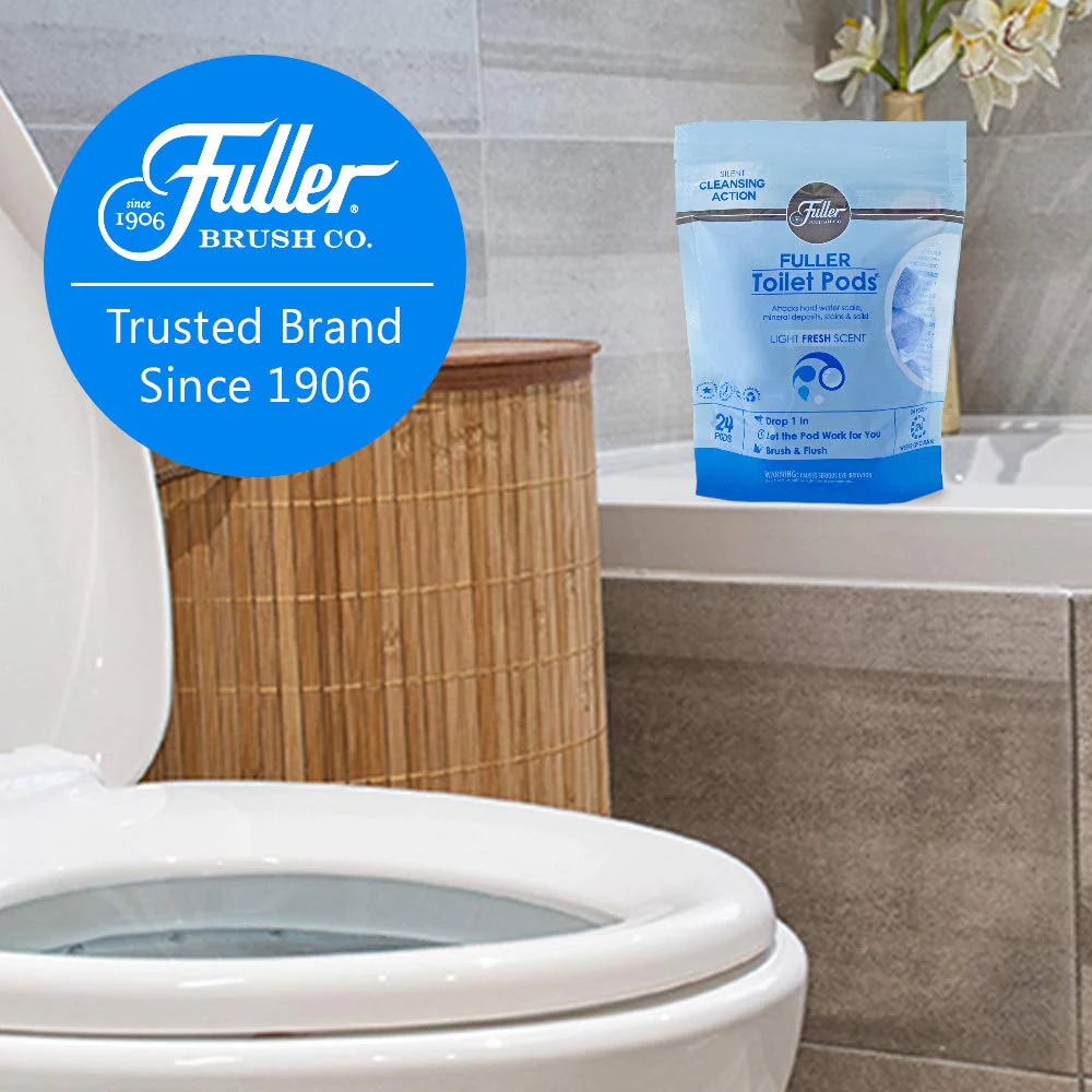 Fuller Brush Toilet Bowl Cleaner Pods - Water Soluble Tablet Cleansers, Cleans Descales & Refreshes Bathroom Toilets Removes Odors Soils & Stains Light Fresh Scent Ideal for Homes & Businesses 2-Pack - Image 2