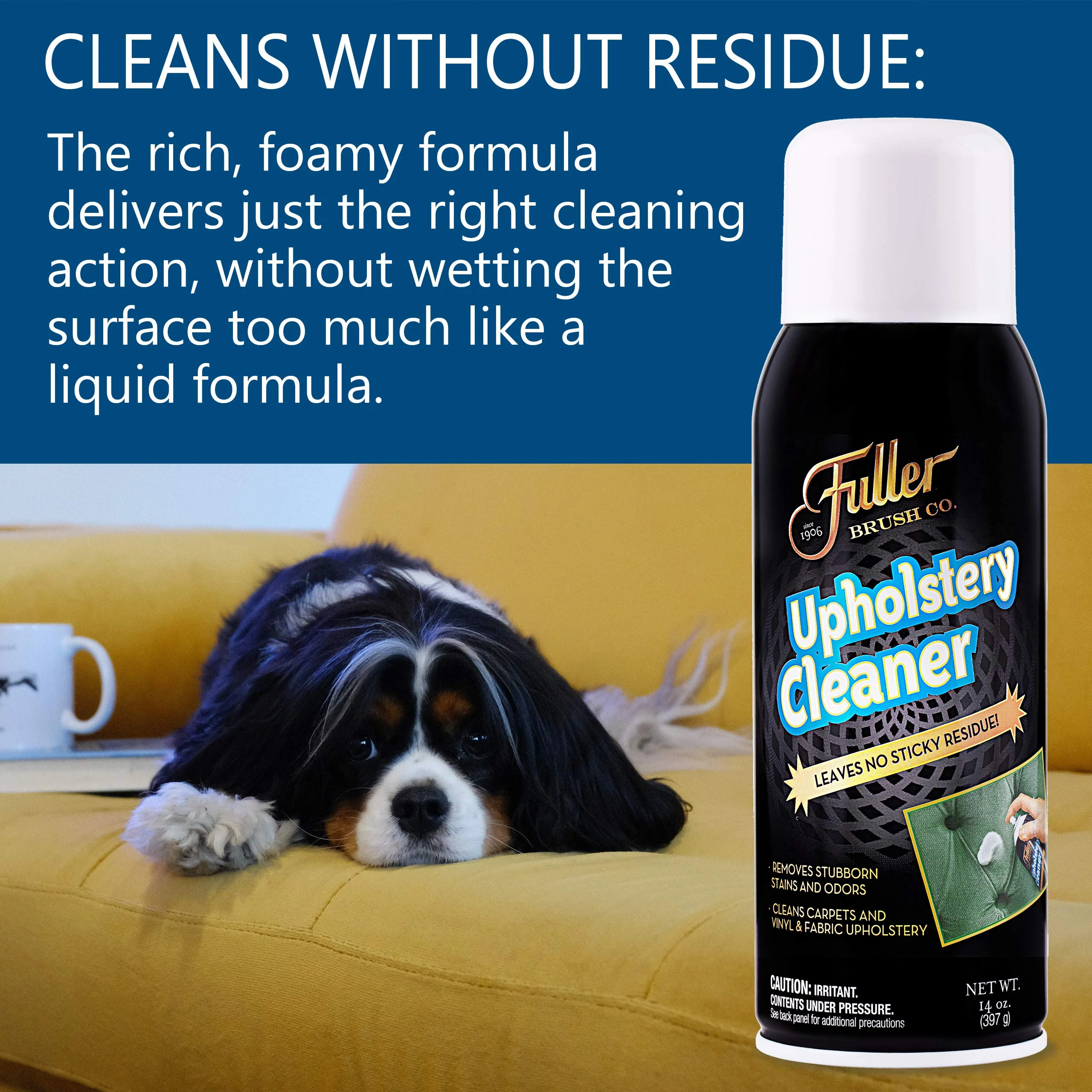 Fuller Brush Upholstery Cleaner – Foaming Multi-Surface Spray for Fabric, Carpet, Vinyl & Car Seats – Removes Stains & Odors Without Residue – Restores & Refreshes – 22 oz (Pack of 1) - Image 3