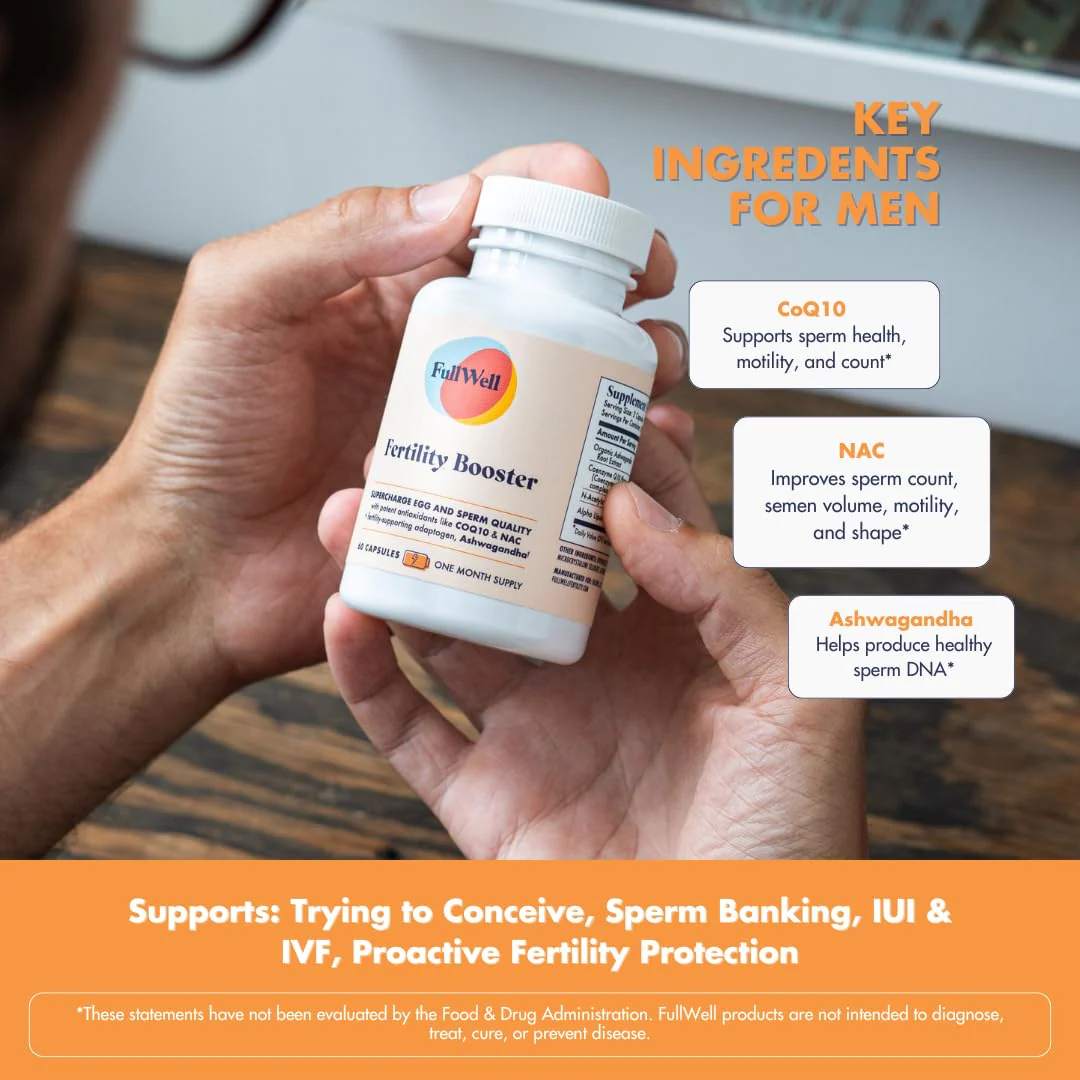 FullWell Fertility Booster - Conception Support for Men & Women - Supports Egg & Sperm Quality - Reproductive Health - CoQ10, Ashwagandha, NAC & ALA - 60 Count (30 Servings) - Image 7